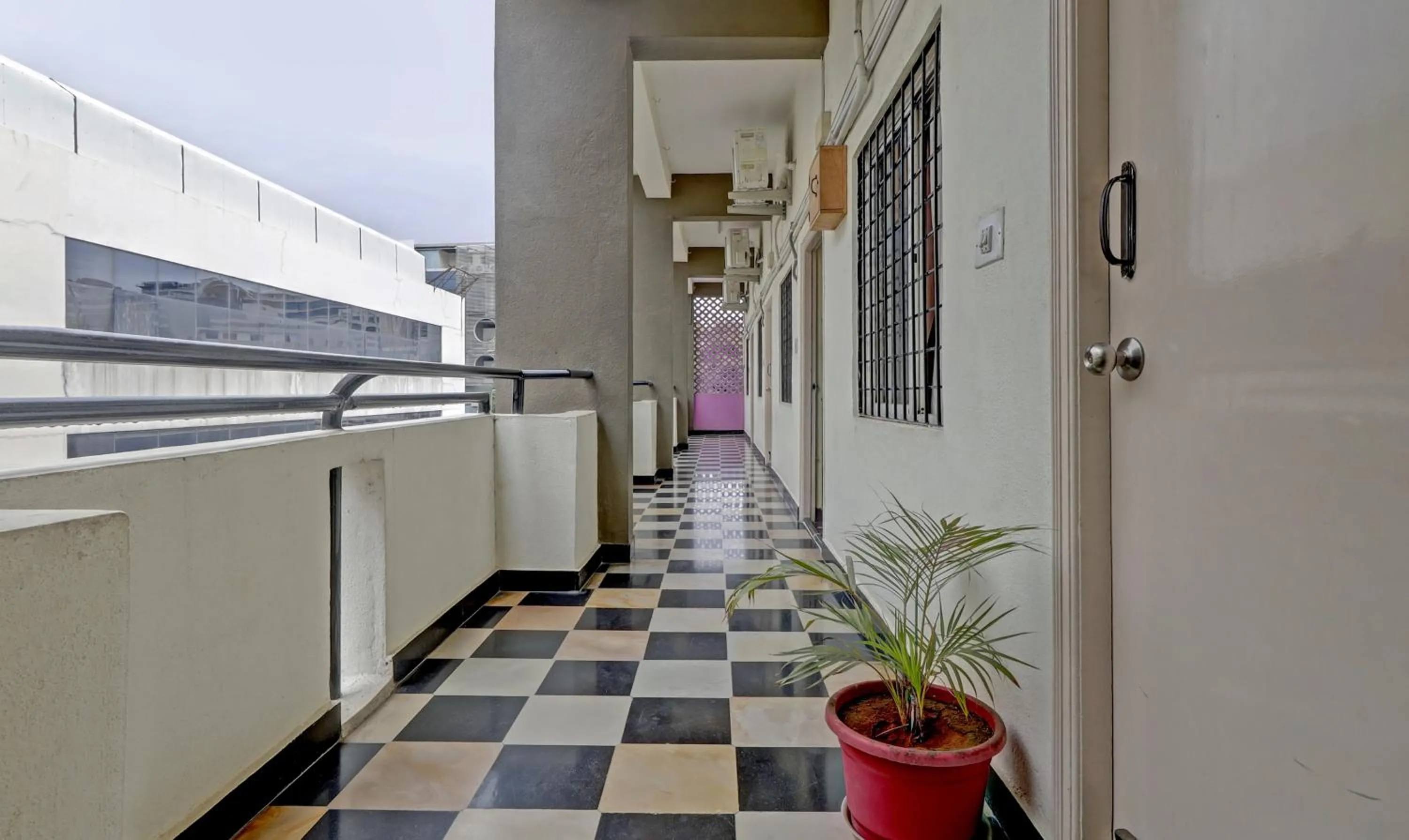 Balcony/Terrace in Guru Comfort, 100 m from Apollo Hospital
