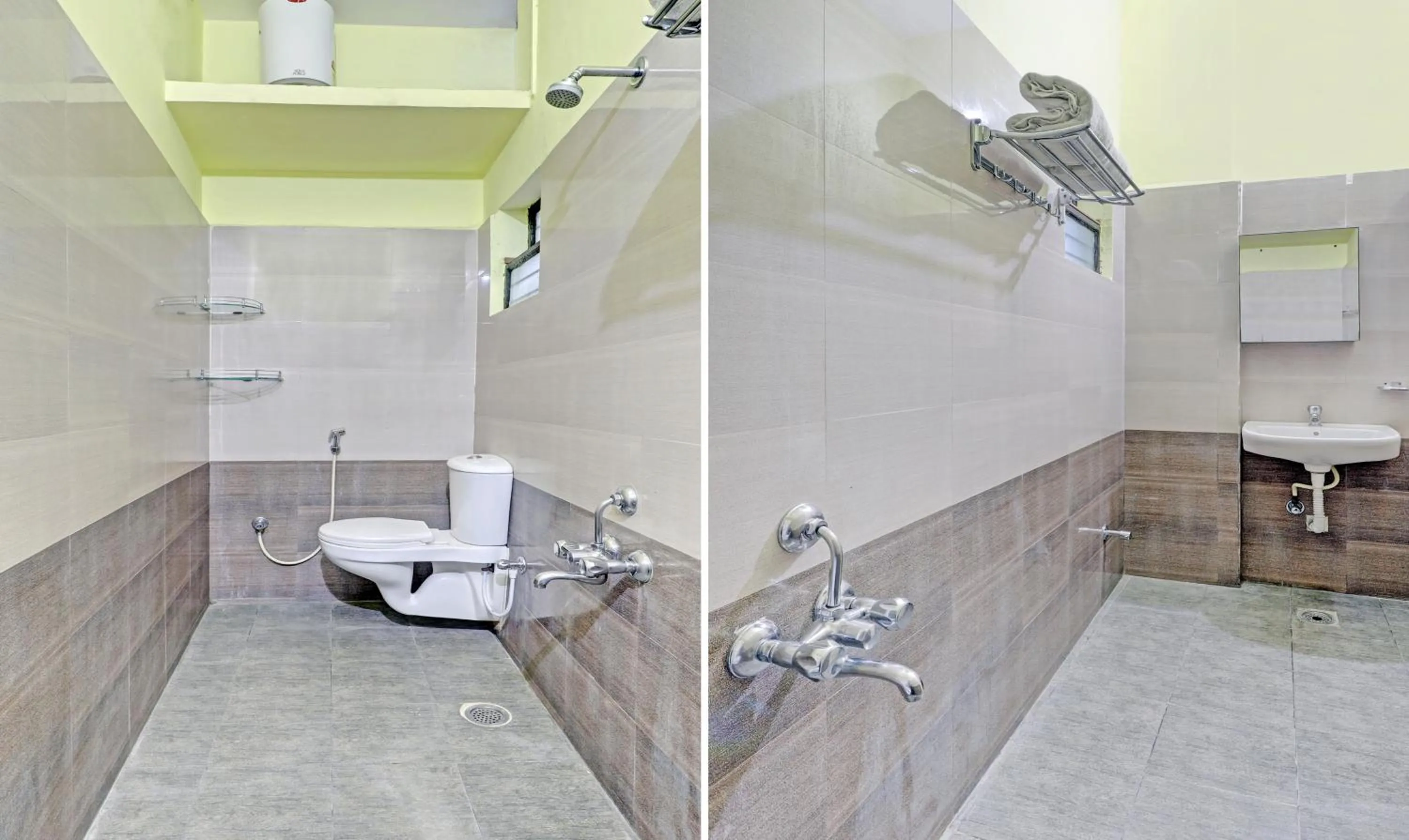 Bathroom in Guru Comfort, 100 m from Apollo Hospital