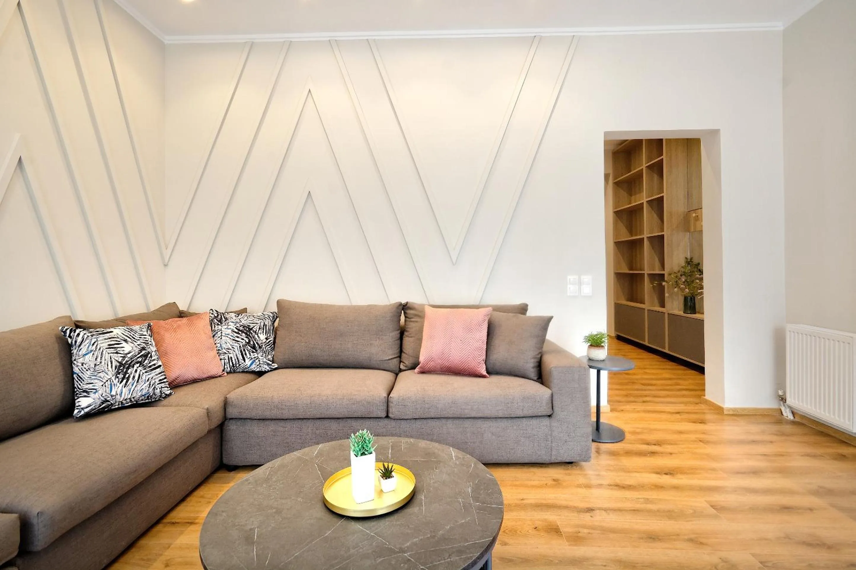 Living room in The Flirty Athens apartment
