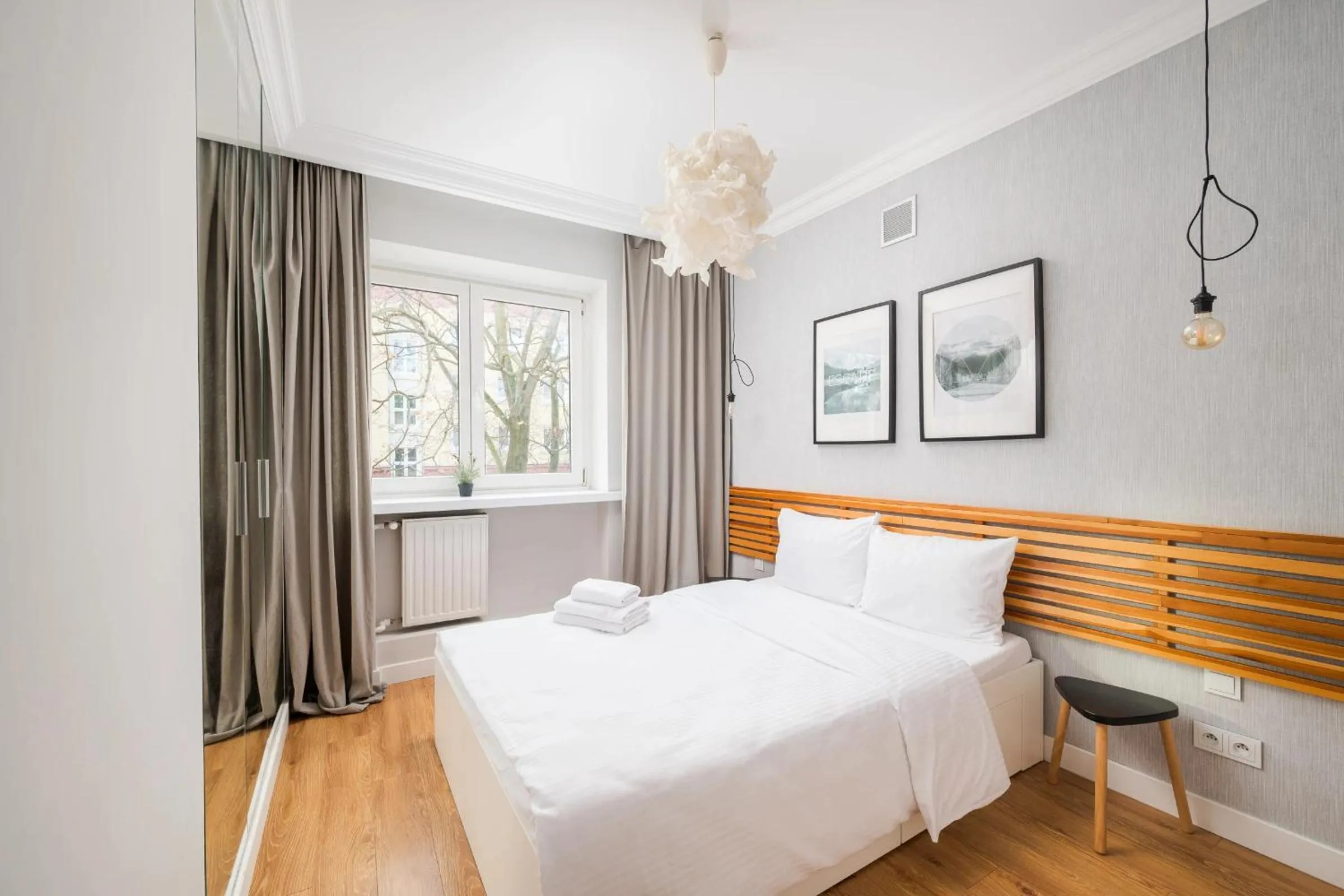 Bedroom, Bed in Stylish Cozy flat in Warsaw center