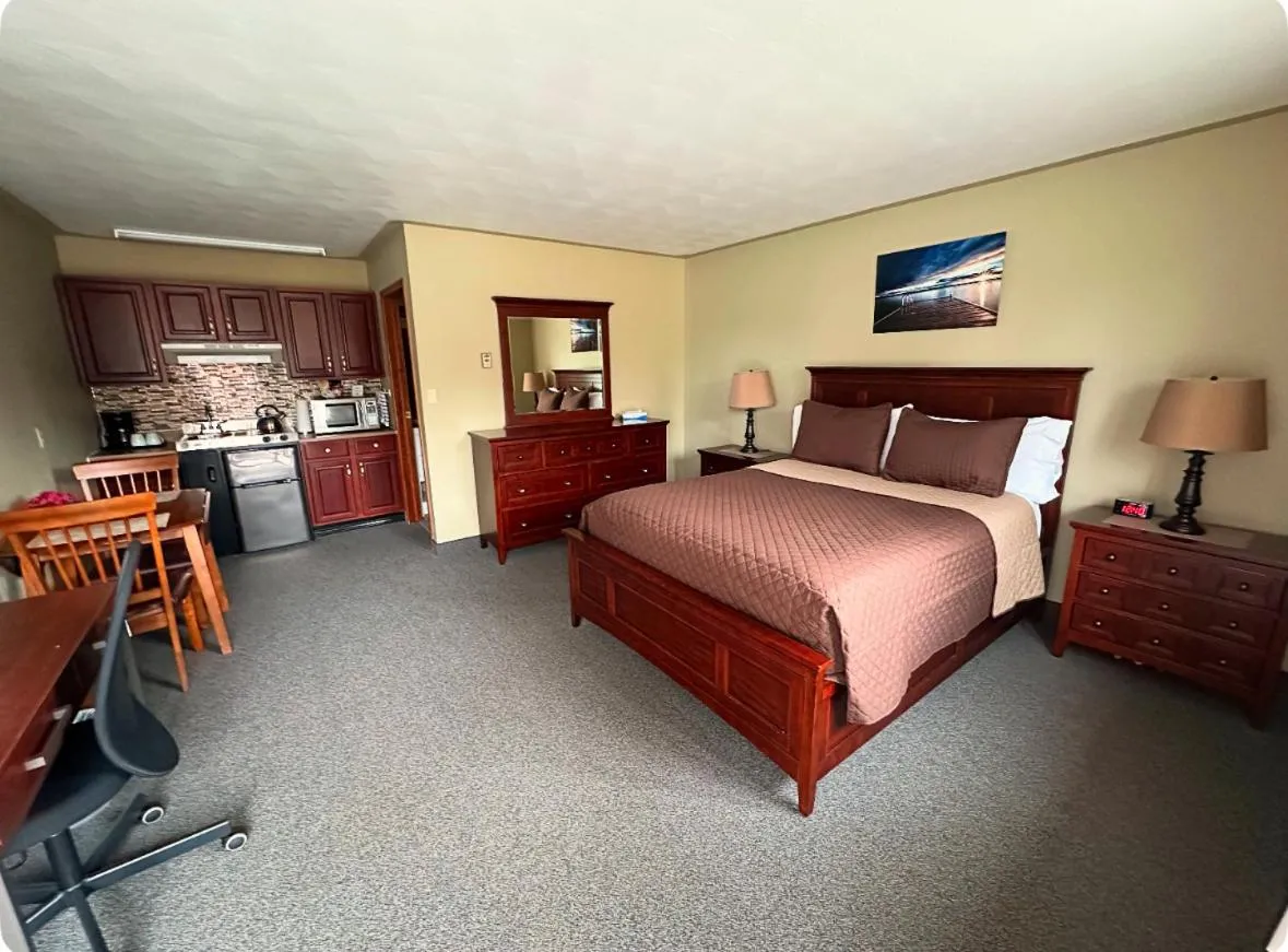 Bed in Manitoulin Inn