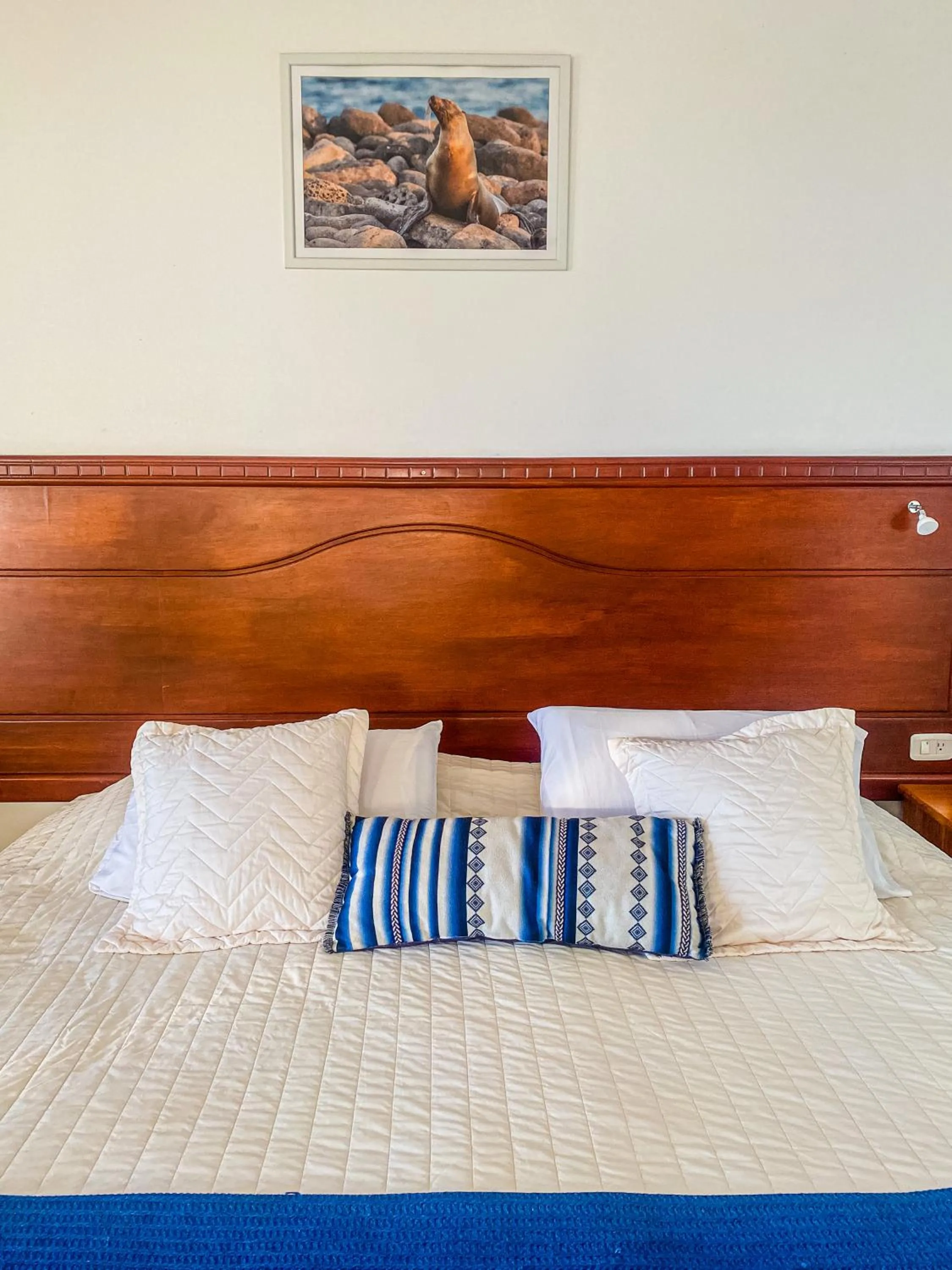 Bed in Galápagos Casa Playa Mann