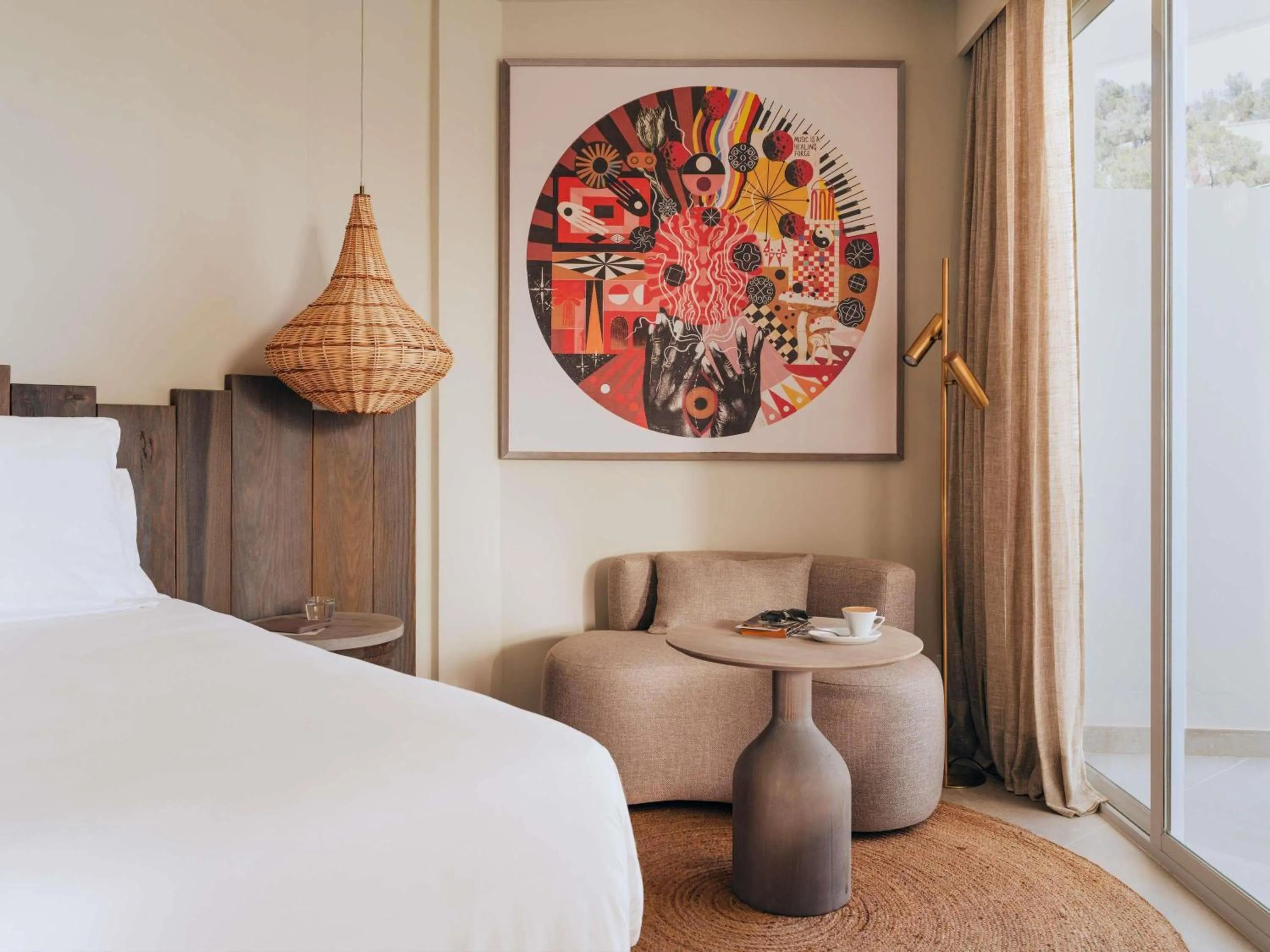 Bedroom, Bed in Hyde Hotel Ibiza Beach Resort by ACCOR