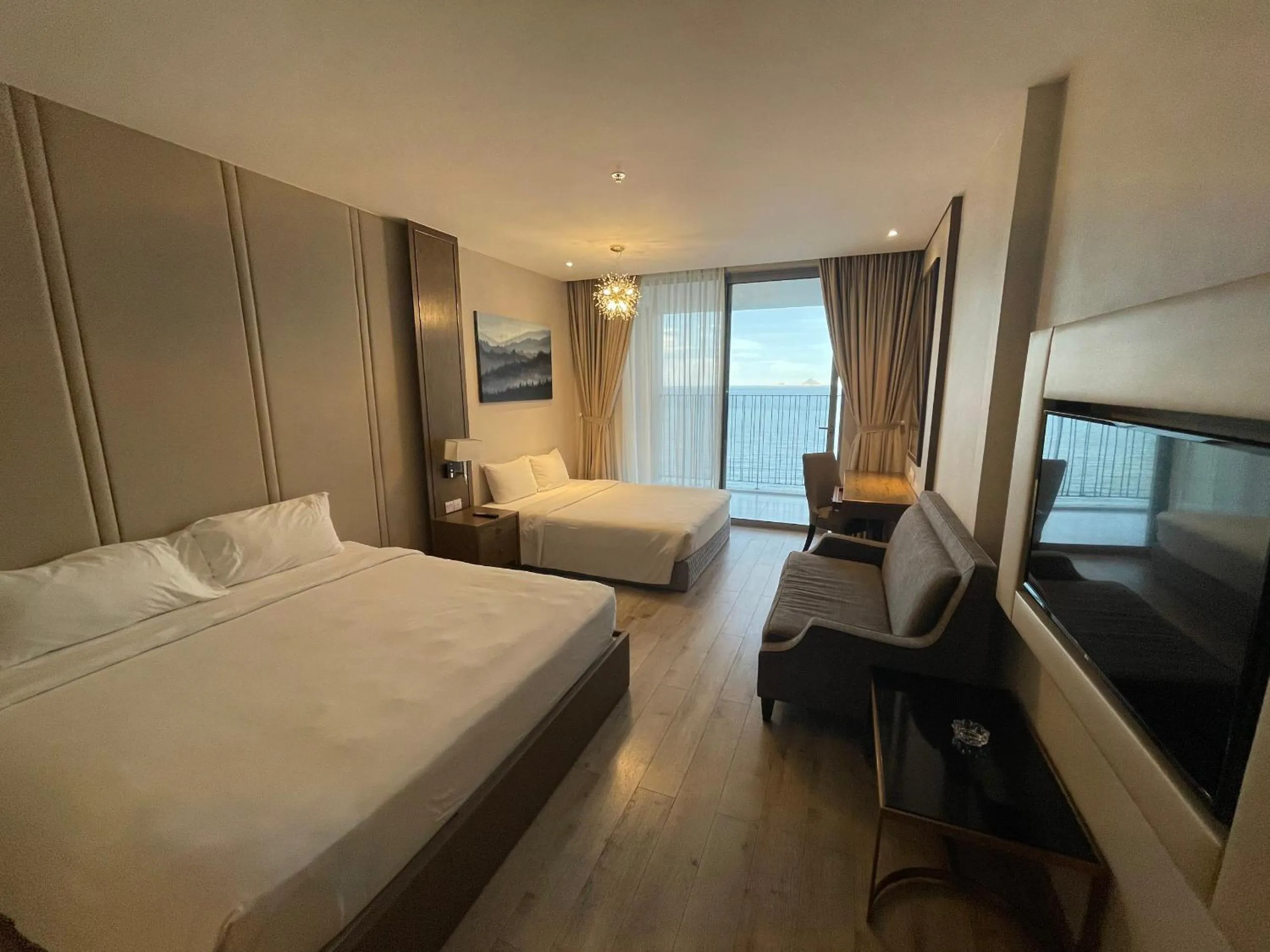 Bed in PANORAMA Condotel by HLG