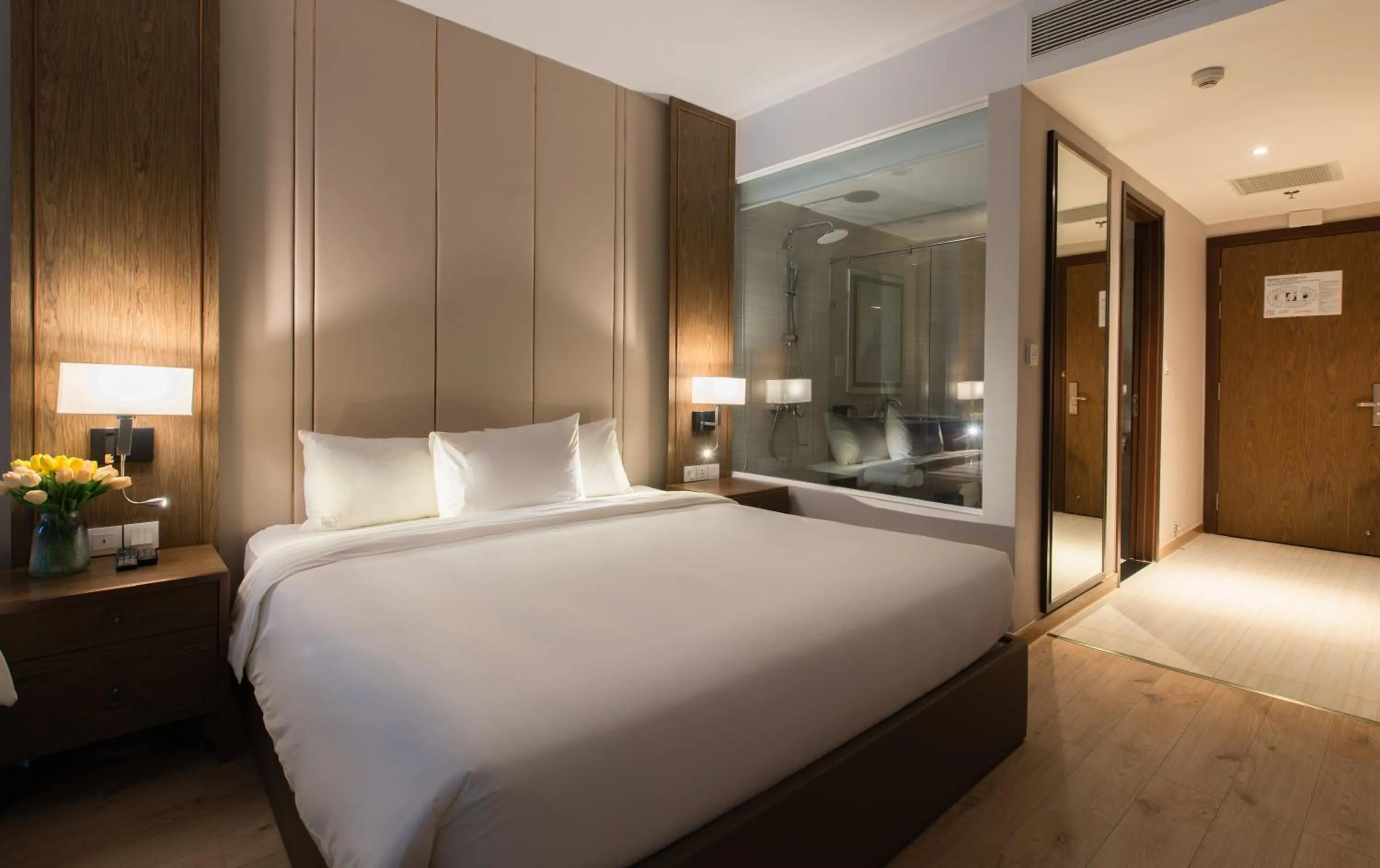 Bed in PANORAMA Condotel by HLG