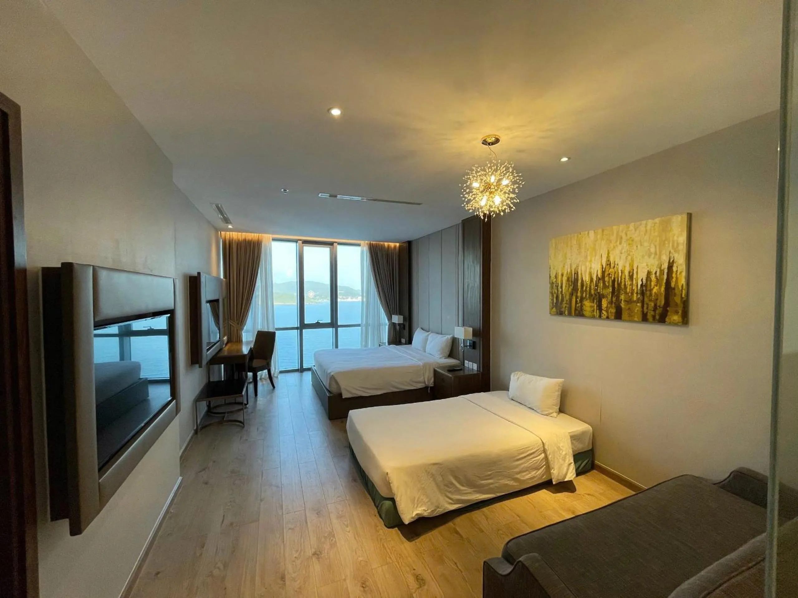 Bed in PANORAMA Condotel by HLG