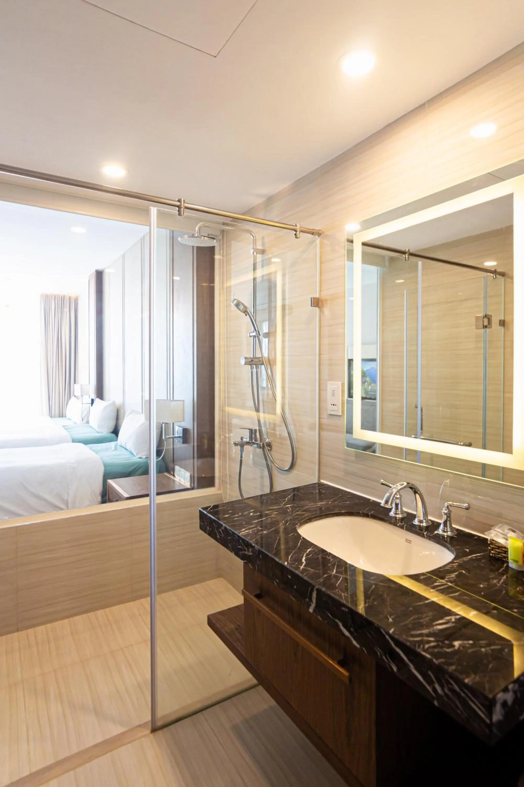 Bed in PANORAMA Condotel by HLG