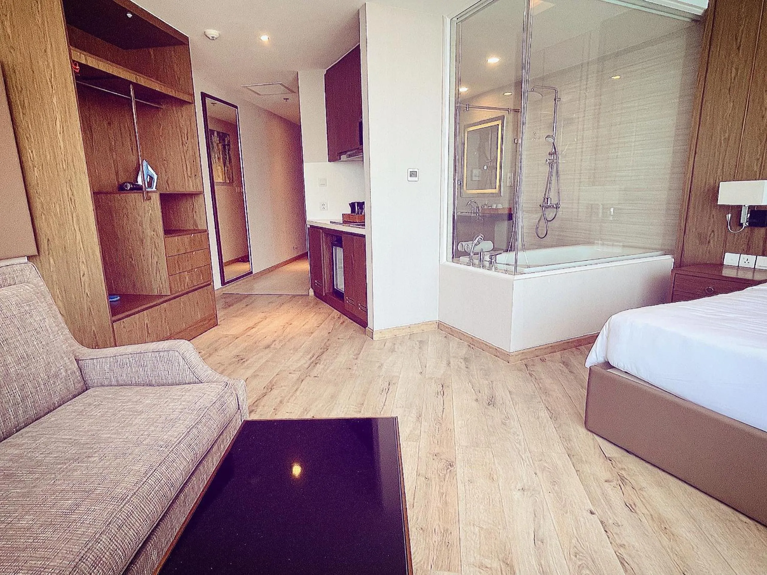 Bed in PANORAMA Condotel by HLG