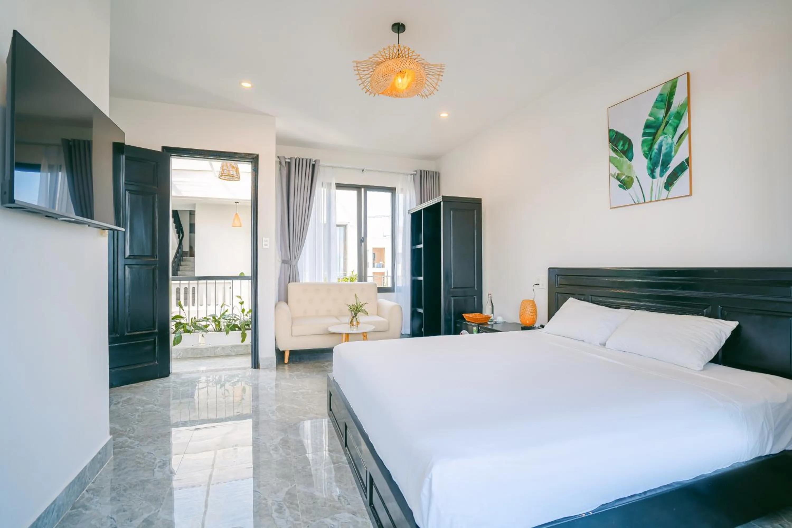 Bedroom, Bed in Beach Palm Villa Hoi An