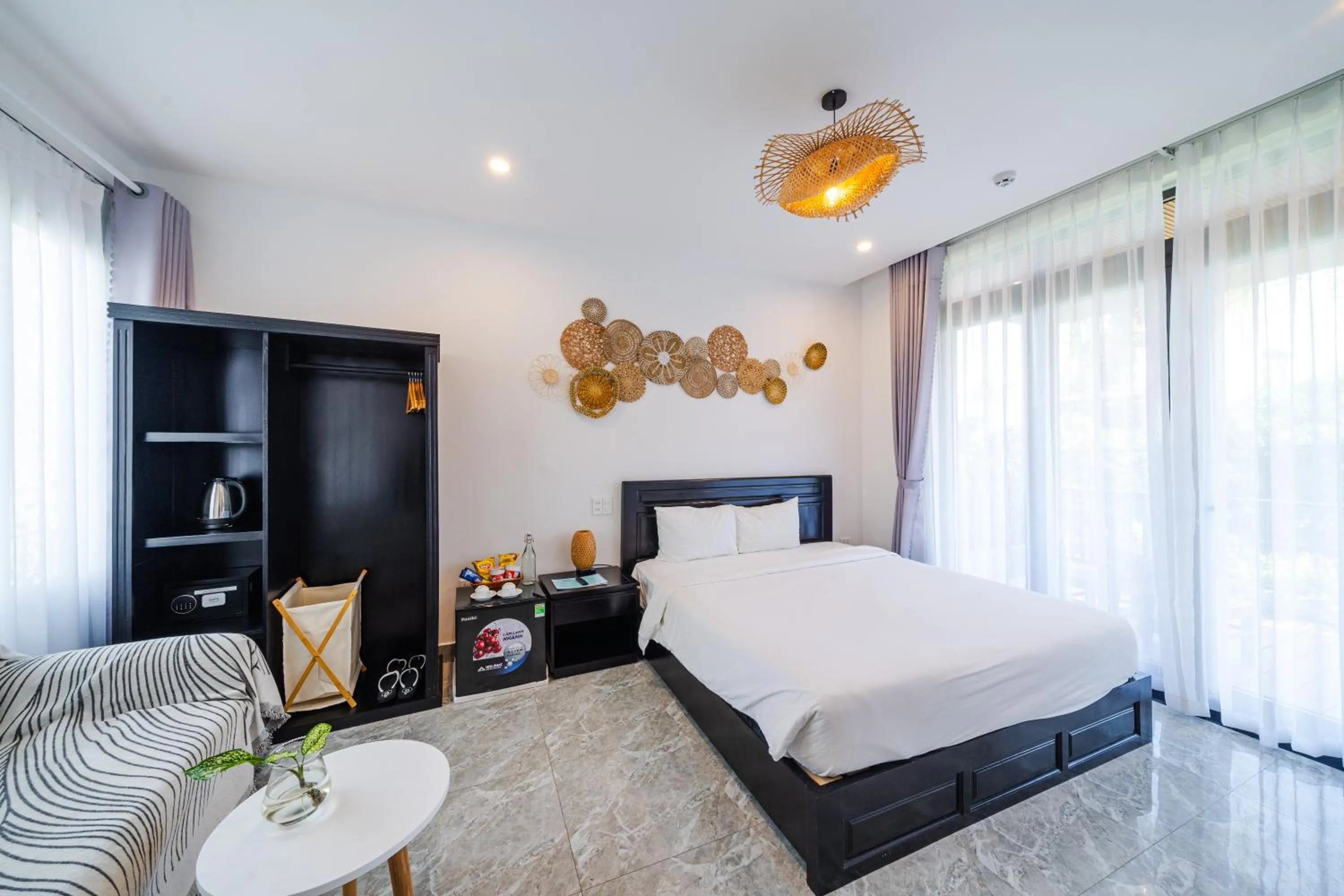 Bed in Beach Palm Villa Hoi An