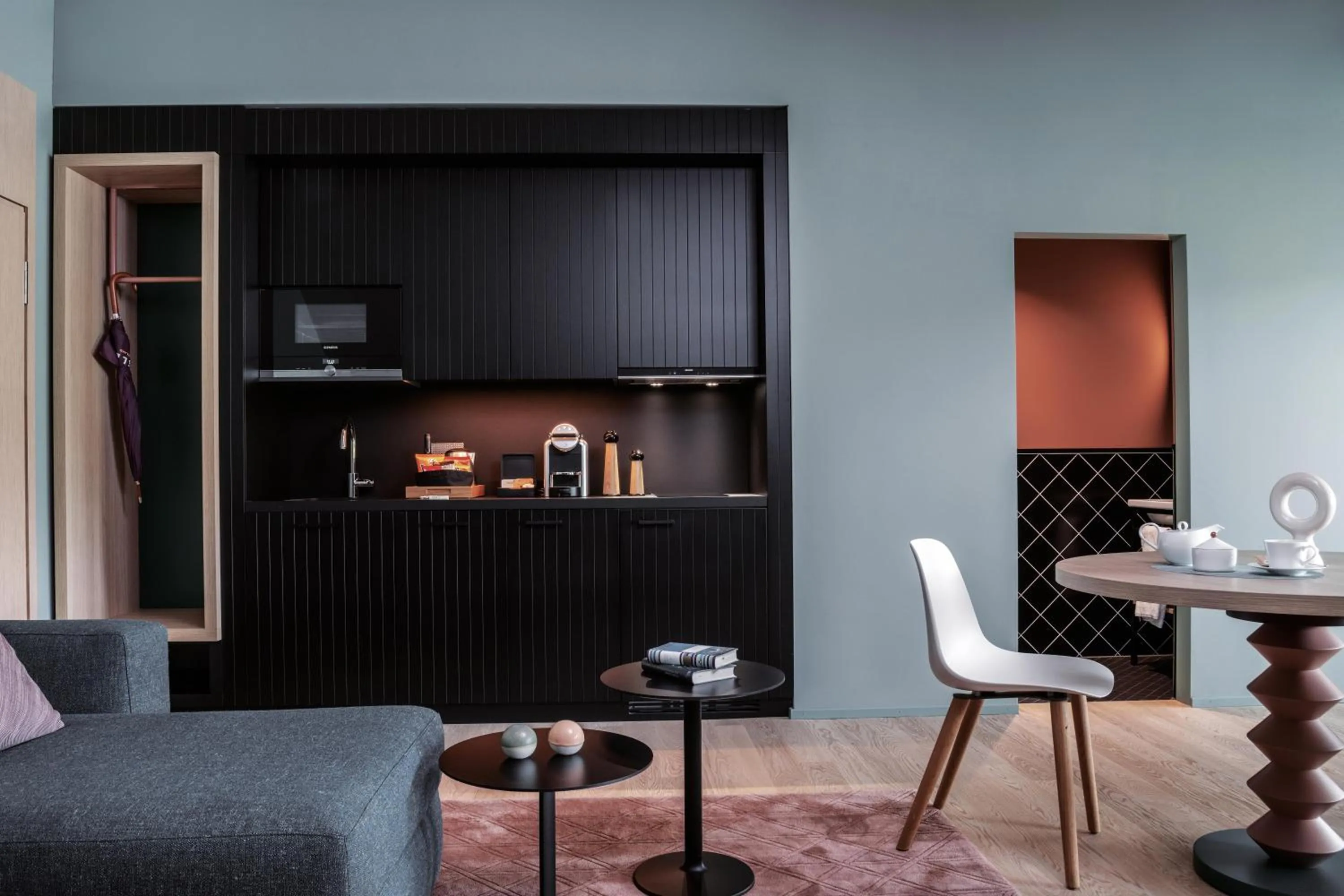 Kitchen or kitchenette in Sorell Boutique-Hotel St Peter Zürich