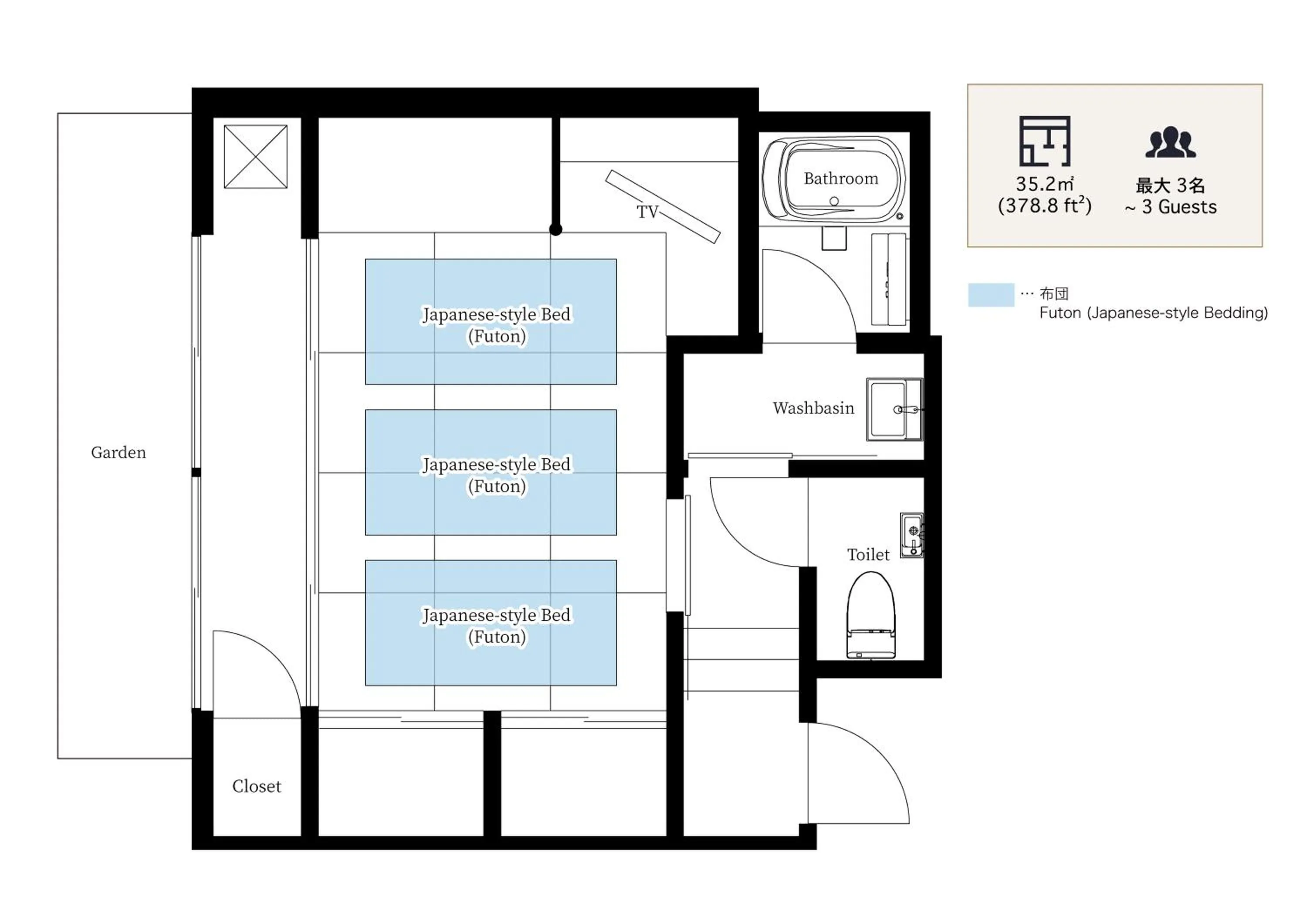 Floor plan in THE MACHIYA EBISUYA
