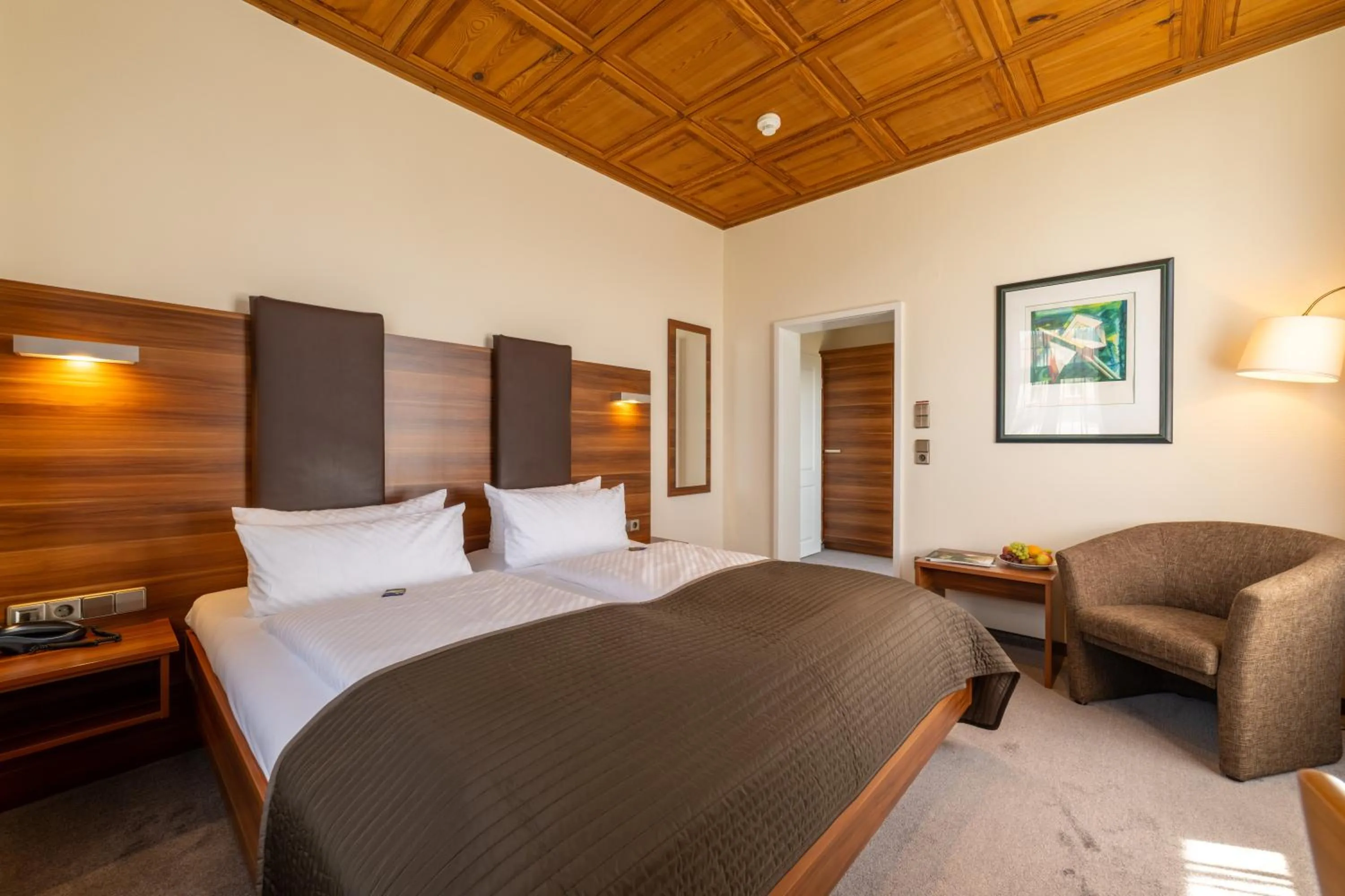 Photo of the whole room, Bed in Hotel Schöngarten garni