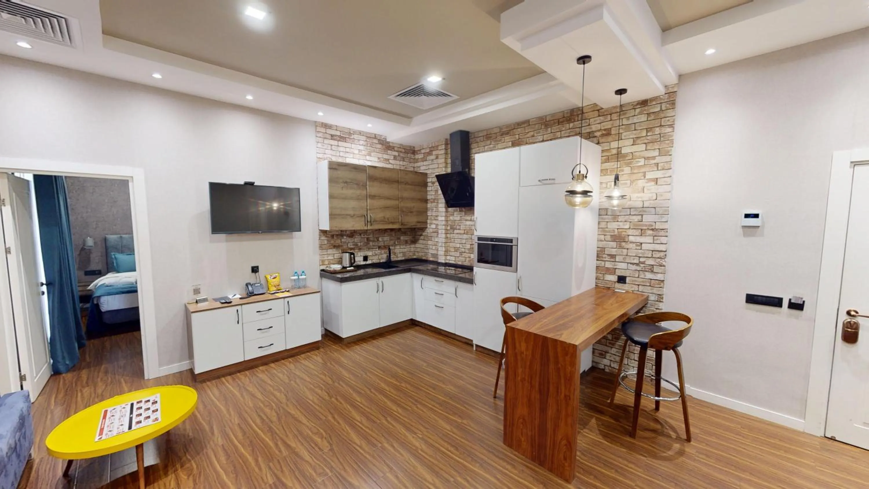 Kitchen or kitchenette in Port Rivoli Hotel Baku