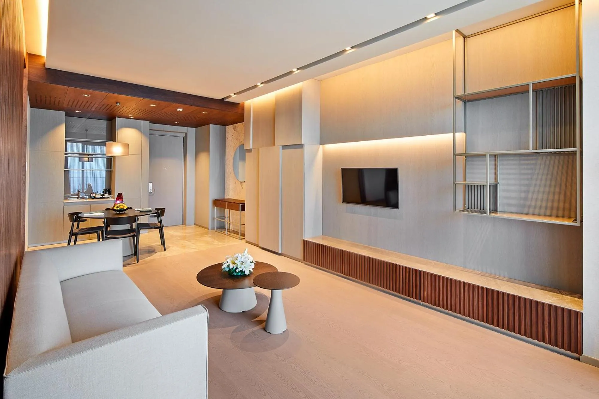 Communal lounge/ TV room in Ricosta Hotel