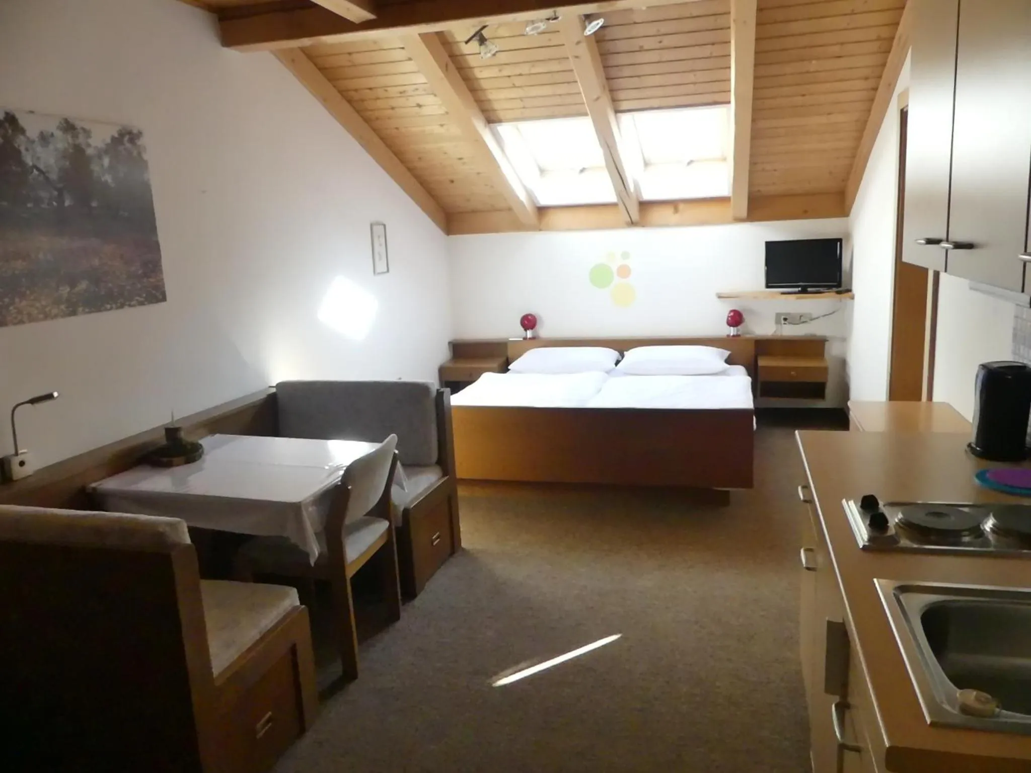 Living room, Bed in Residence Bannwald