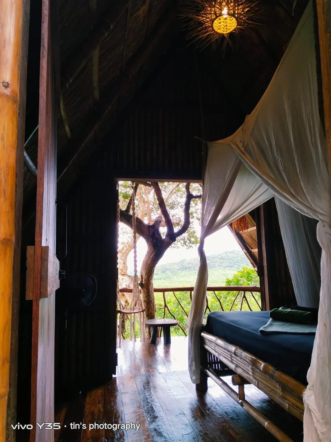 Bed in Sanctuaria Treehouses Busuanga