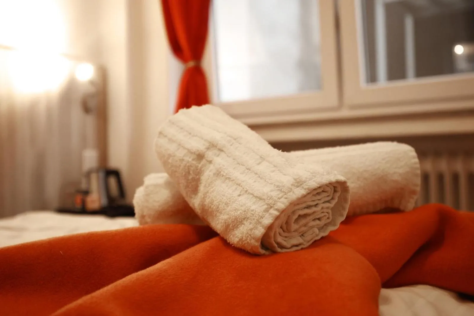 towels, Bed in Hotel Paris
