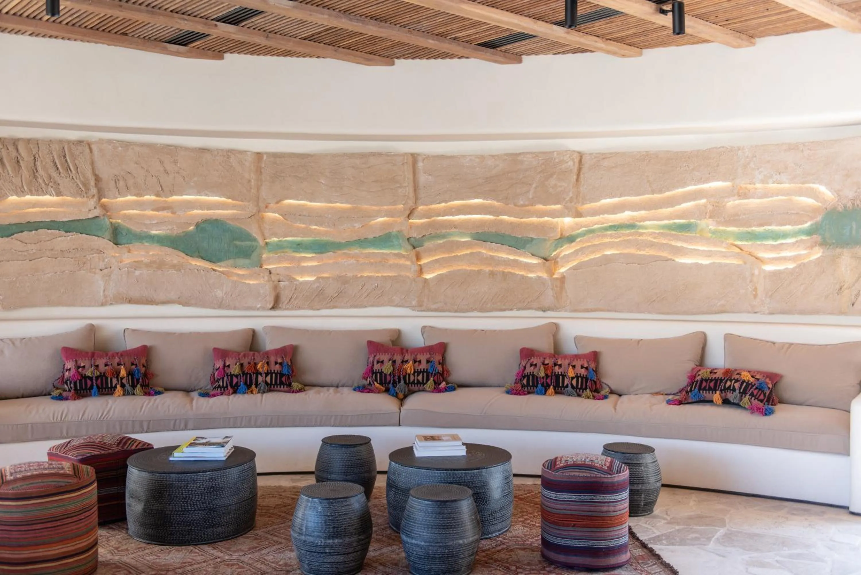 Seating area in Six Senses Shaharut
