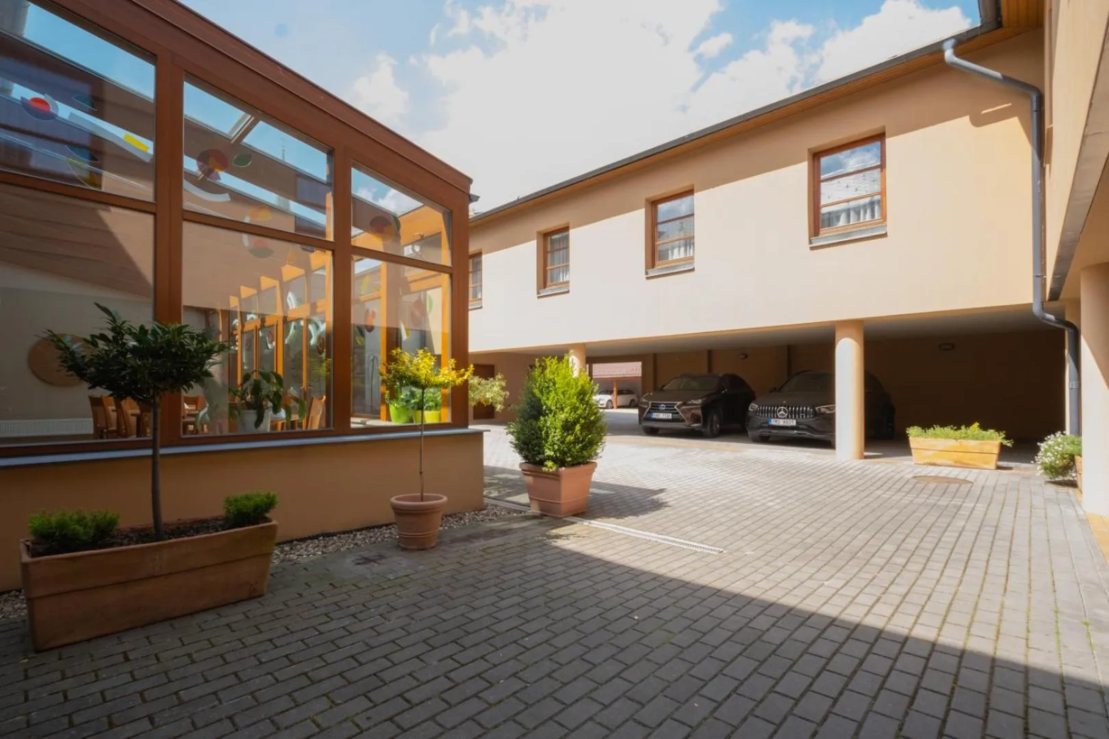 Patio in Hotel Mohelnice