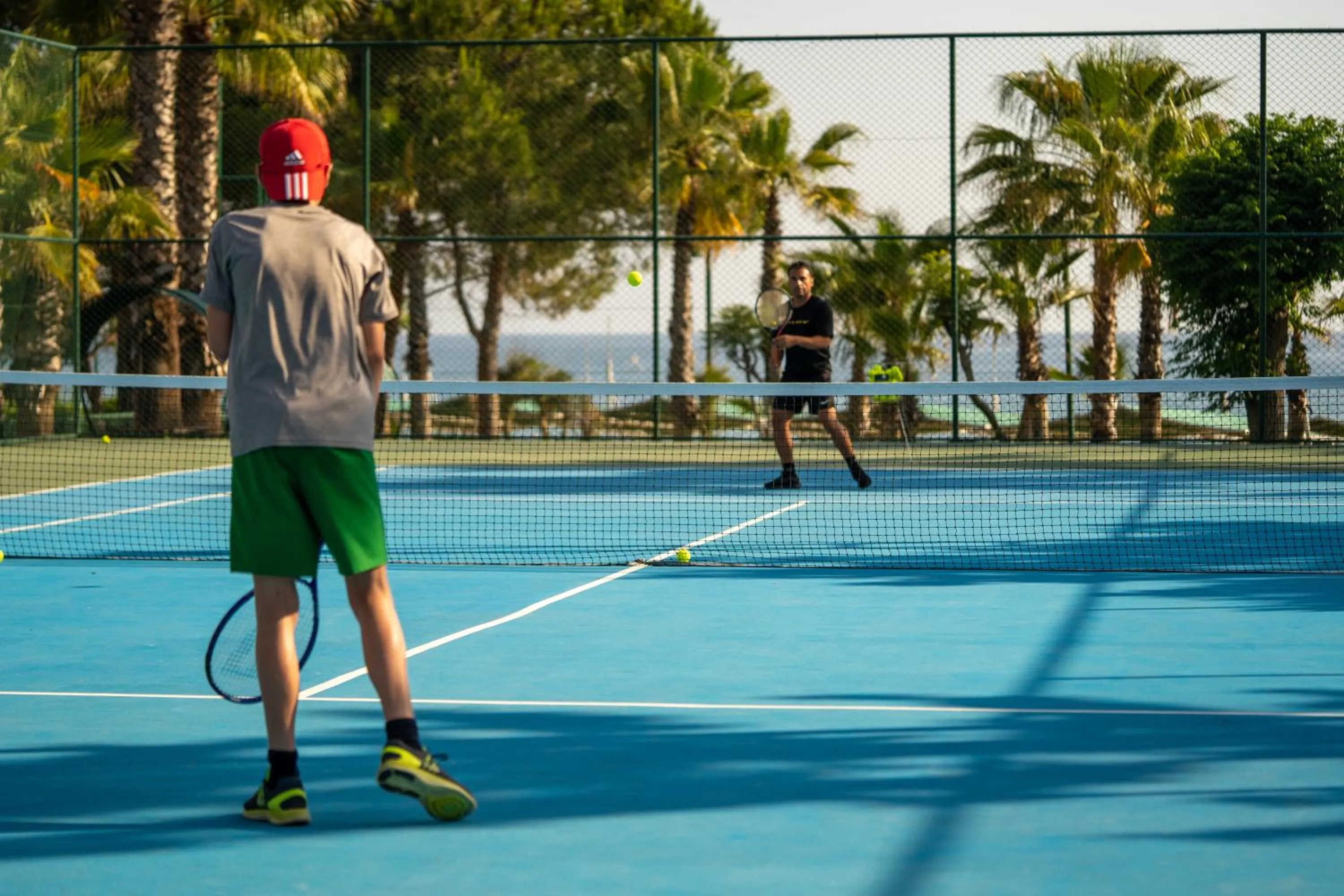 Tennis court in AQI Pegasos Resort
