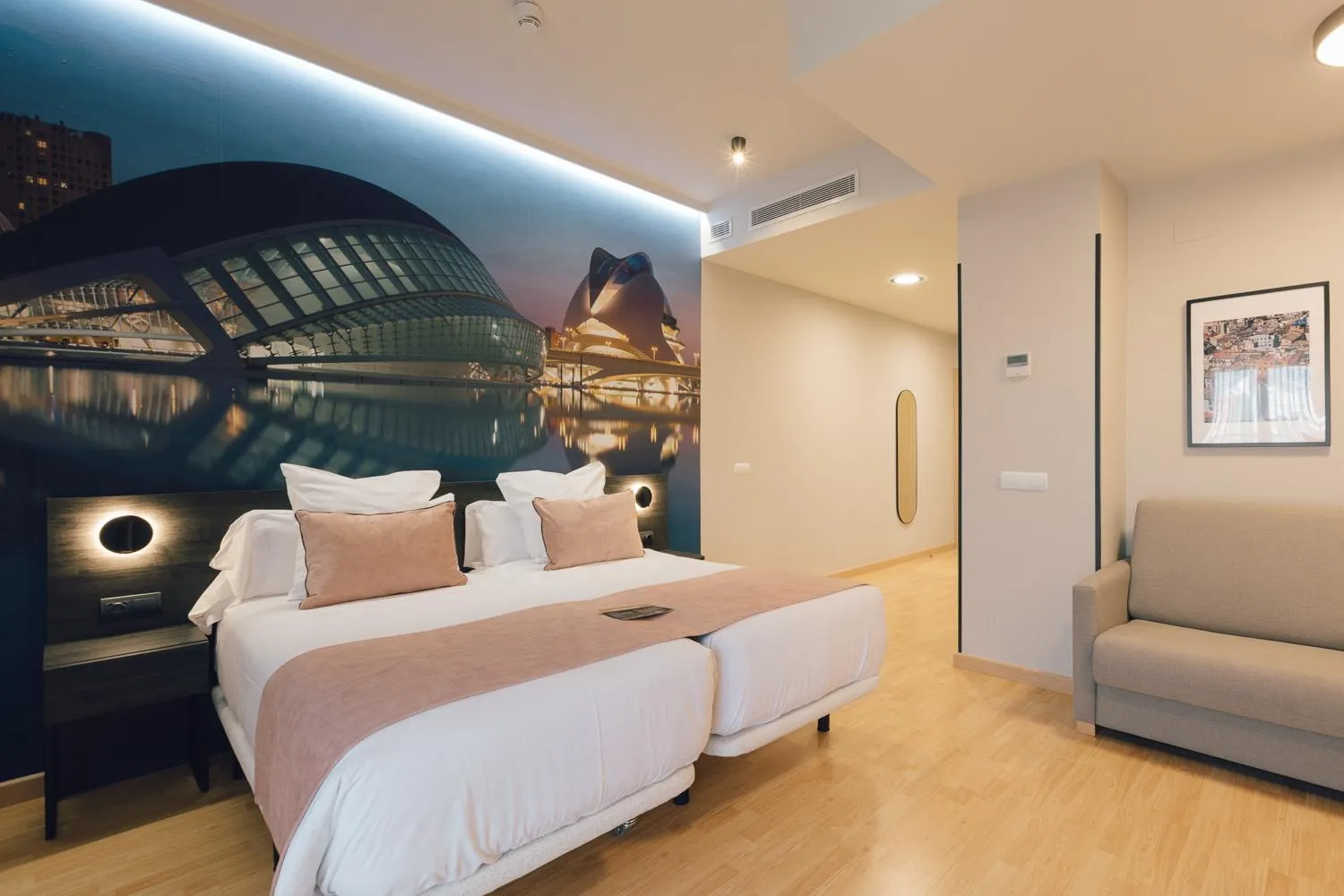 Bed in Palau Suites & Apartments