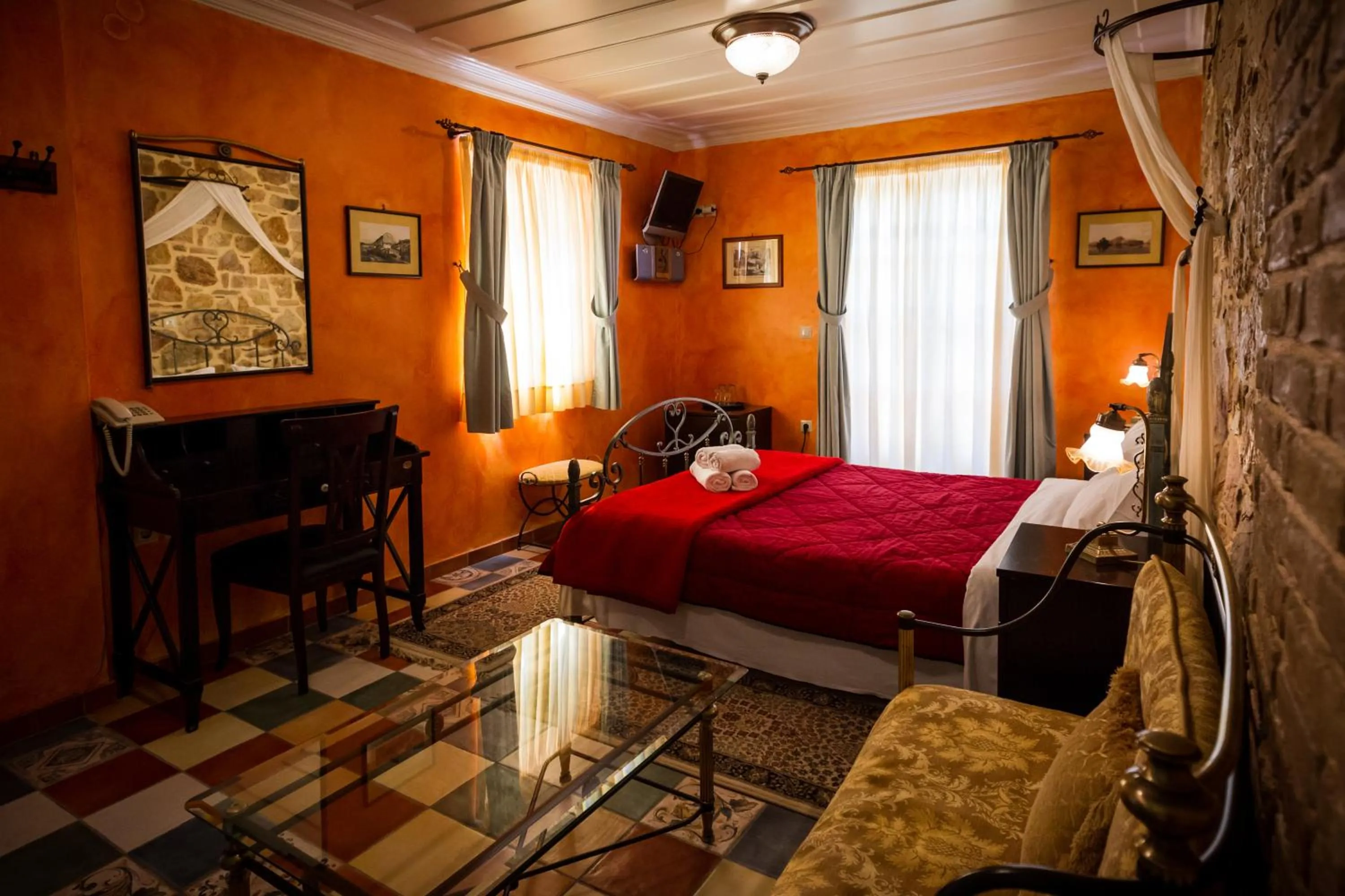 Bedroom, Bed in Acronafplia Pension A