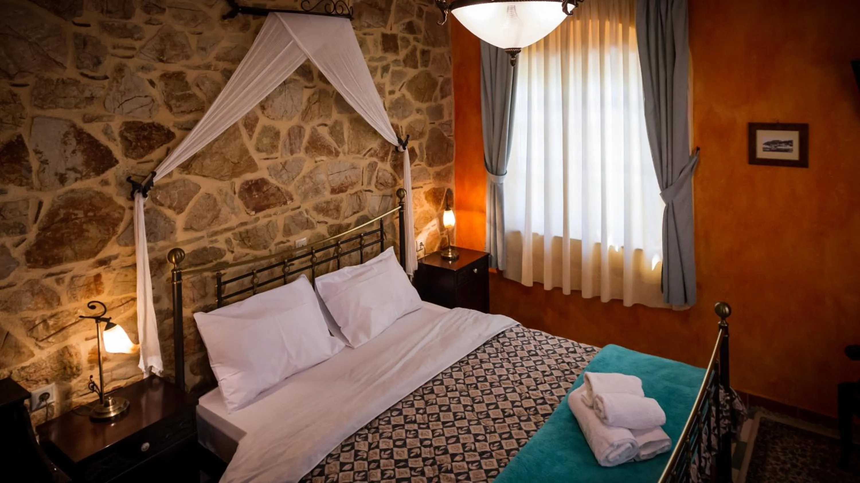 Bed in Acronafplia Pension A