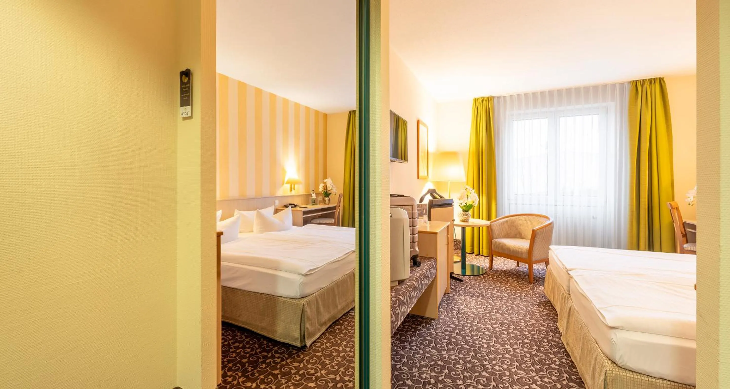 Photo of the whole room, Bed in AMBER HOTEL Chemnitz Park