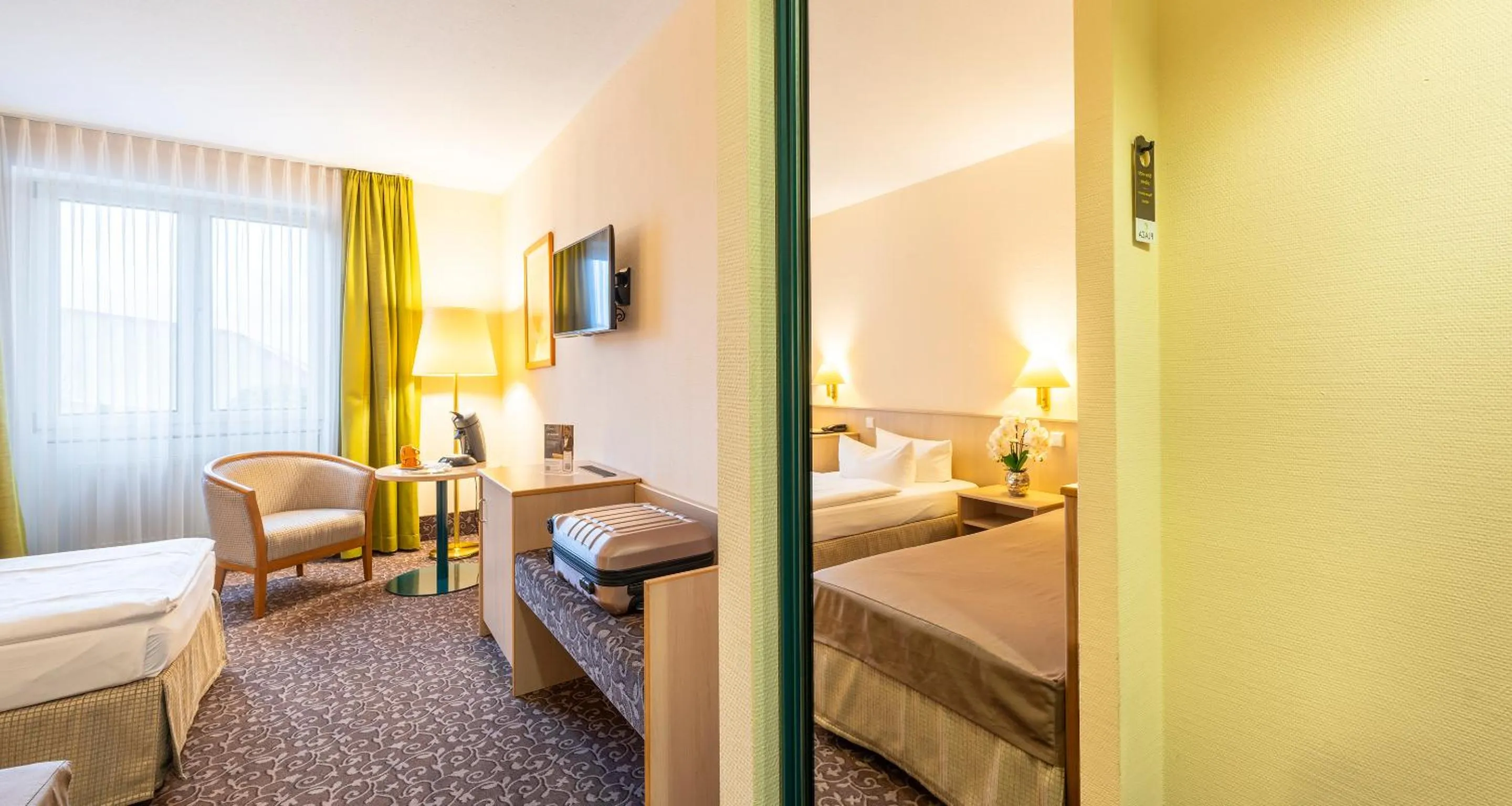 Photo of the whole room, Bed in AMBER HOTEL Chemnitz Park