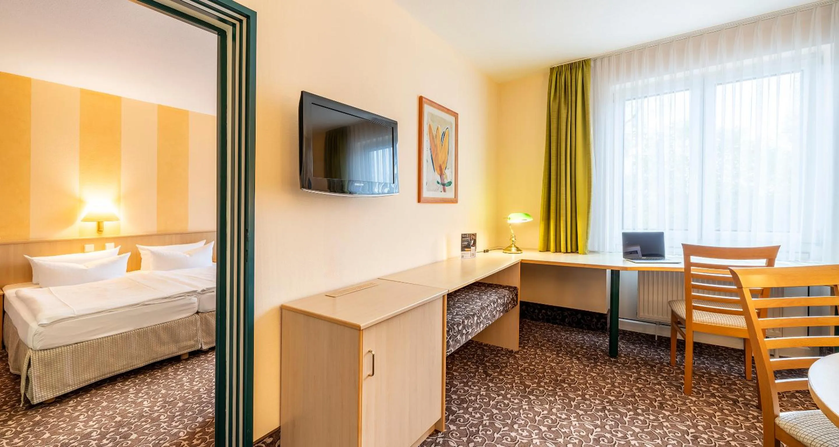 Photo of the whole room, Bed in AMBER HOTEL Chemnitz Park