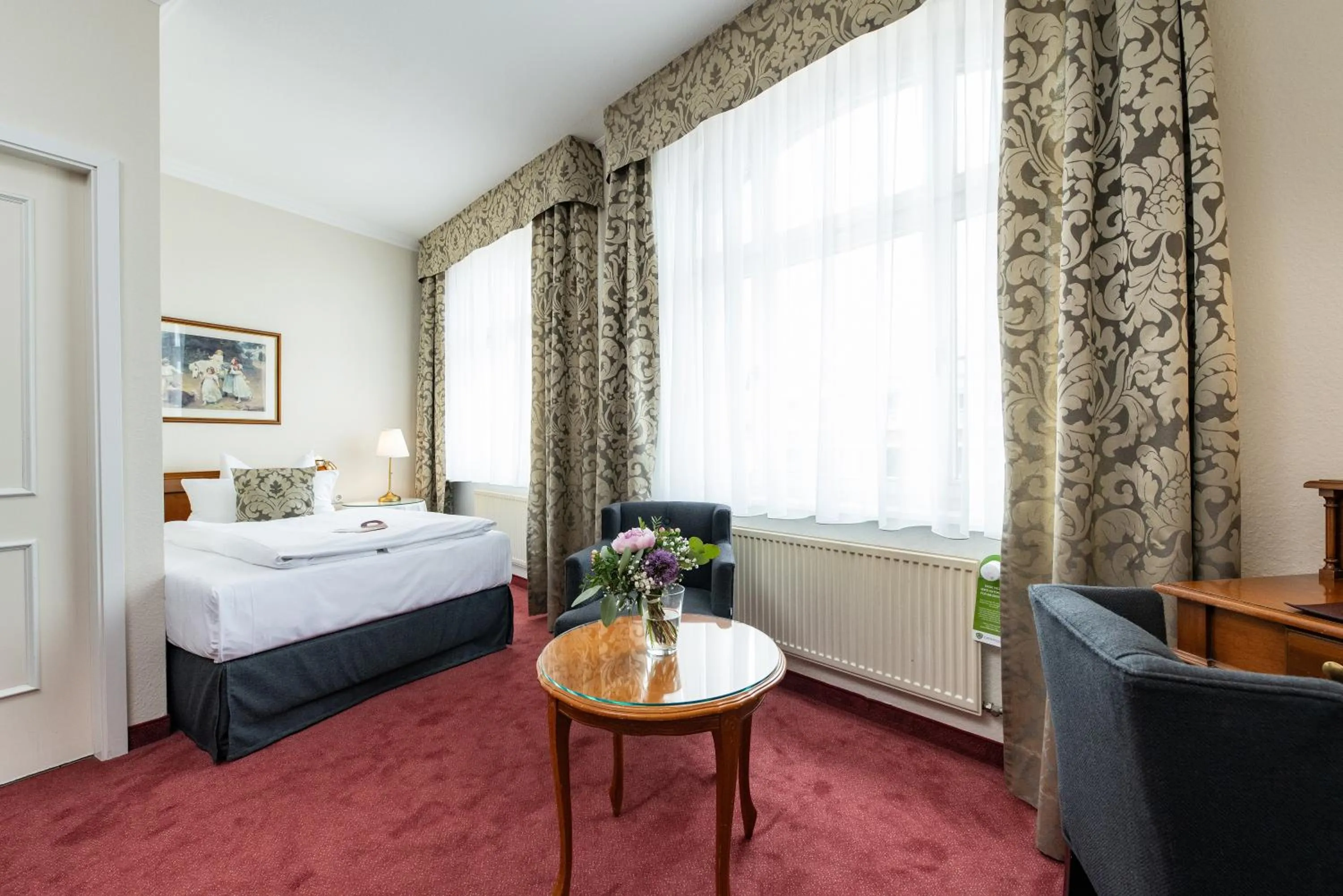 Bed in Hotel Kaiserhof Eisenach