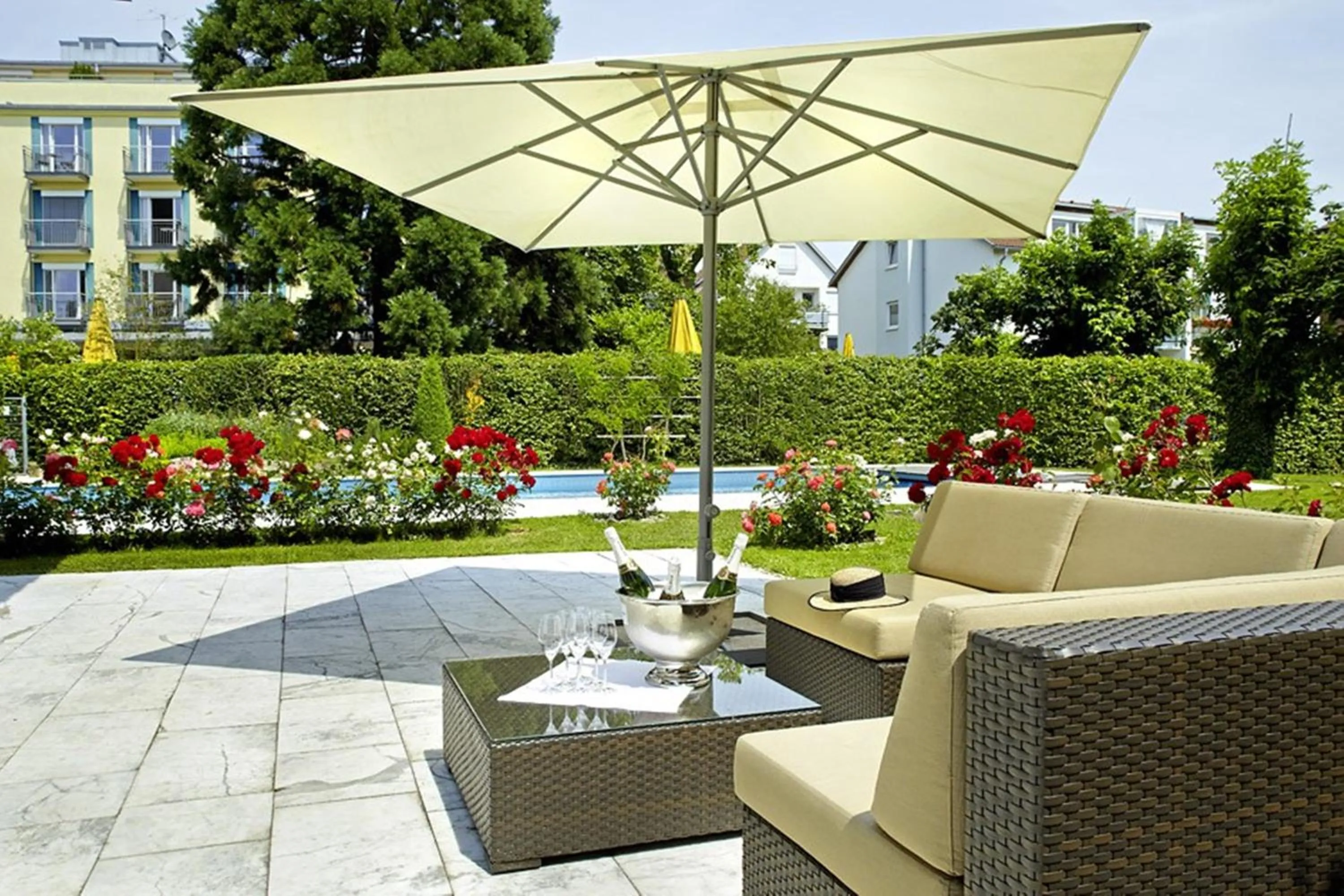 Balcony/Terrace in Hotel Hirschen in Freiburg-Lehen