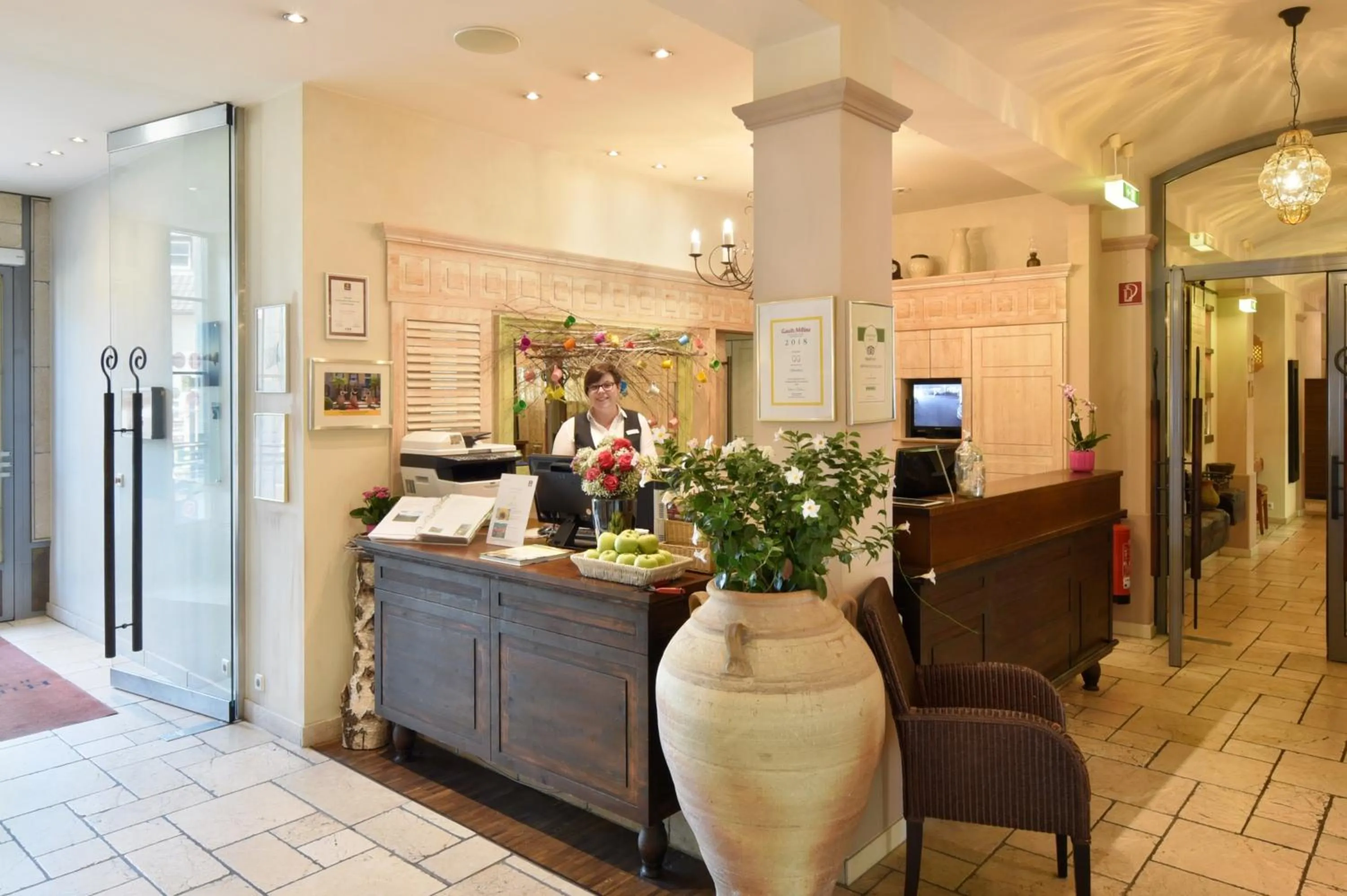 Lobby or reception in Hotel Hirschen in Freiburg-Lehen