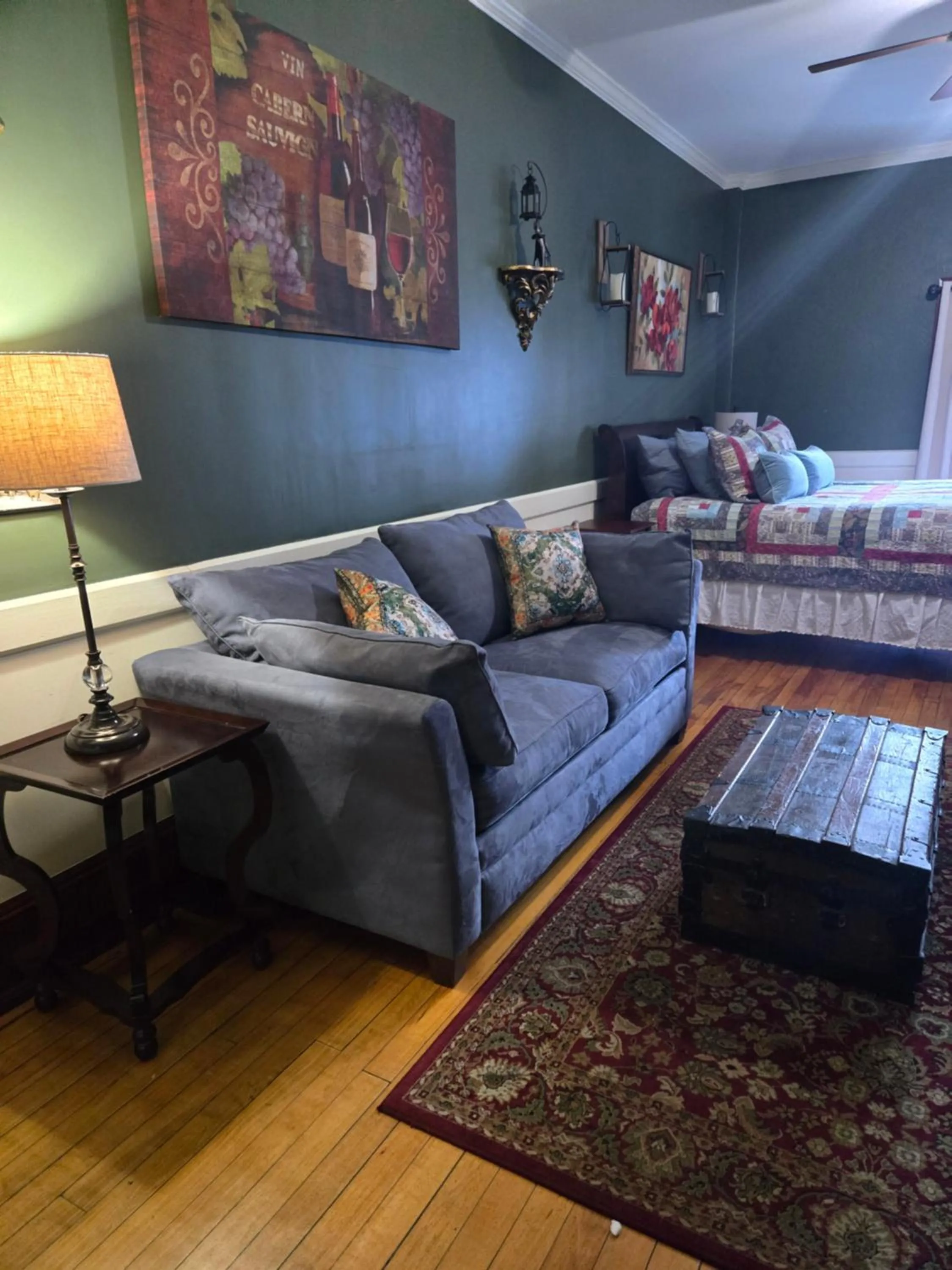 Bed in Firehouse Inn