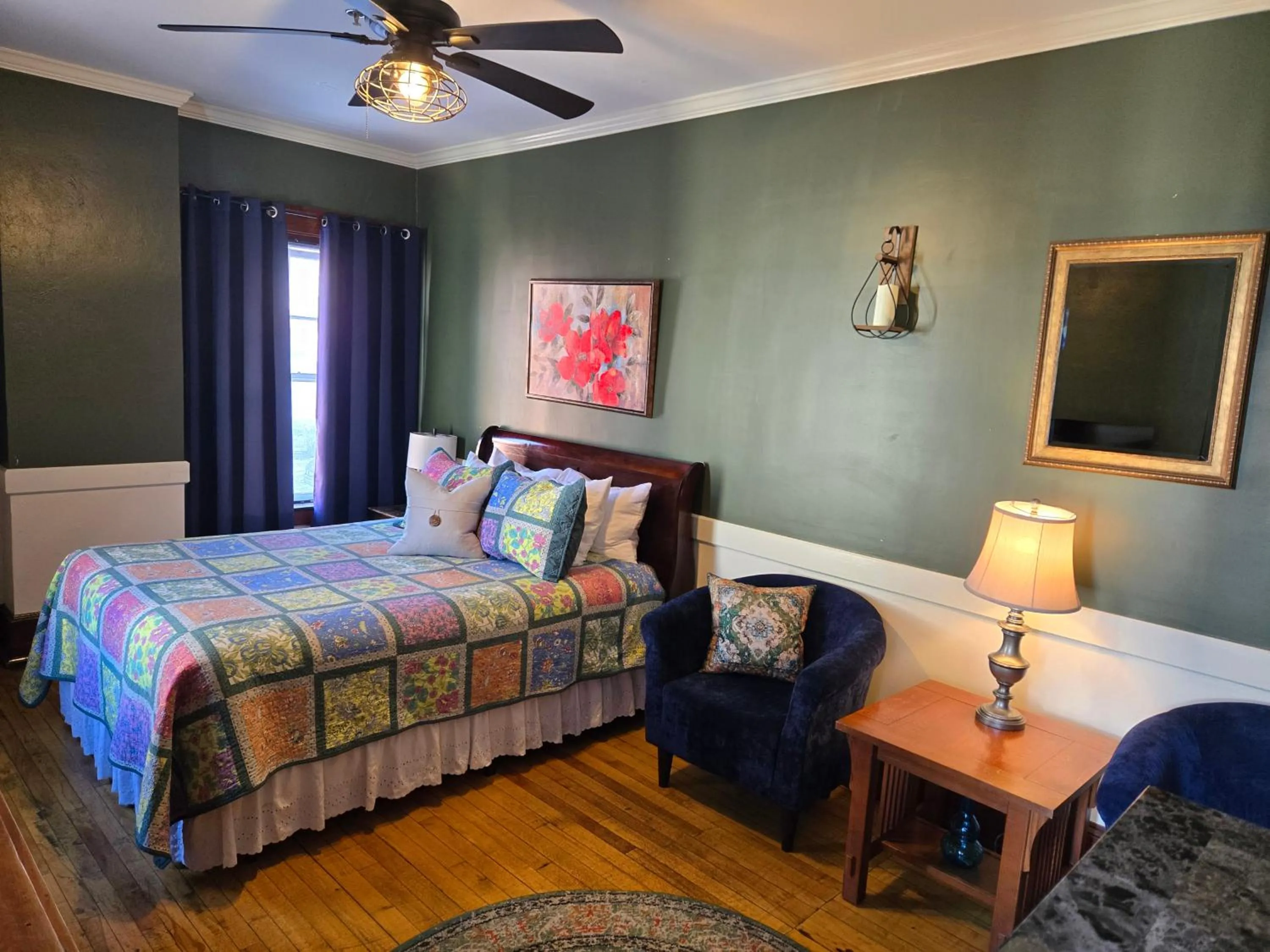 Bed in Firehouse Inn