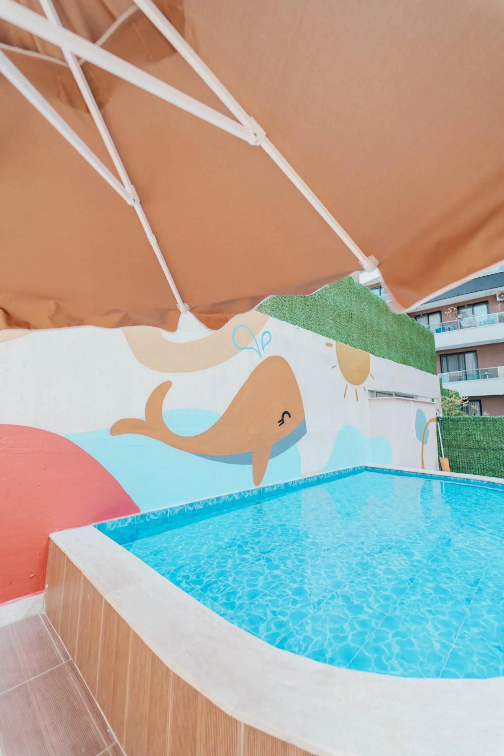 Pool view in Fortunella Suites