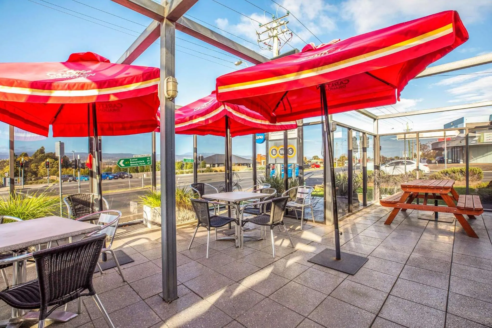 Seating area in Nightcap at Riverside Hotel