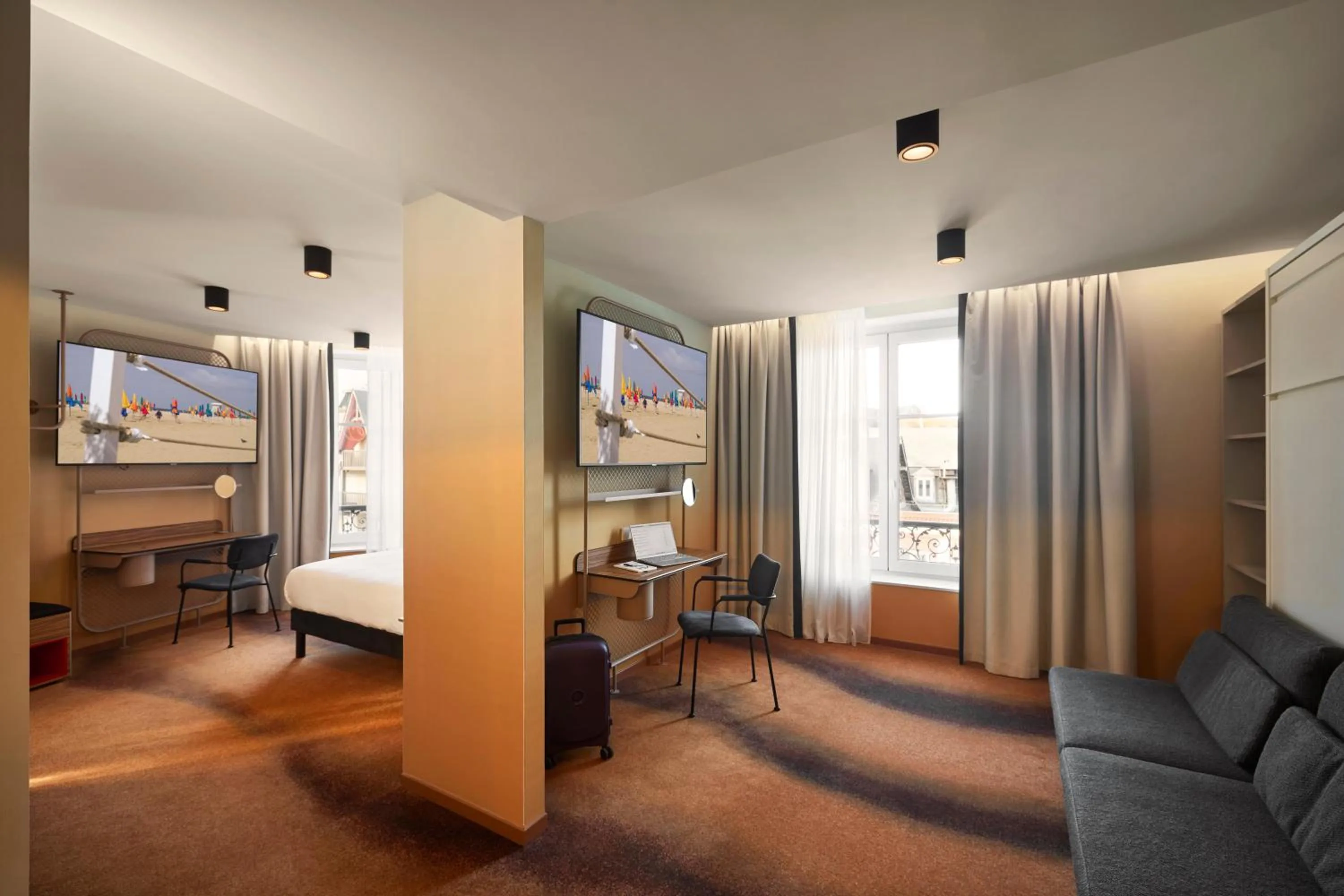 Living room, Bed in You Hotel Deauville - Handwritten Collection