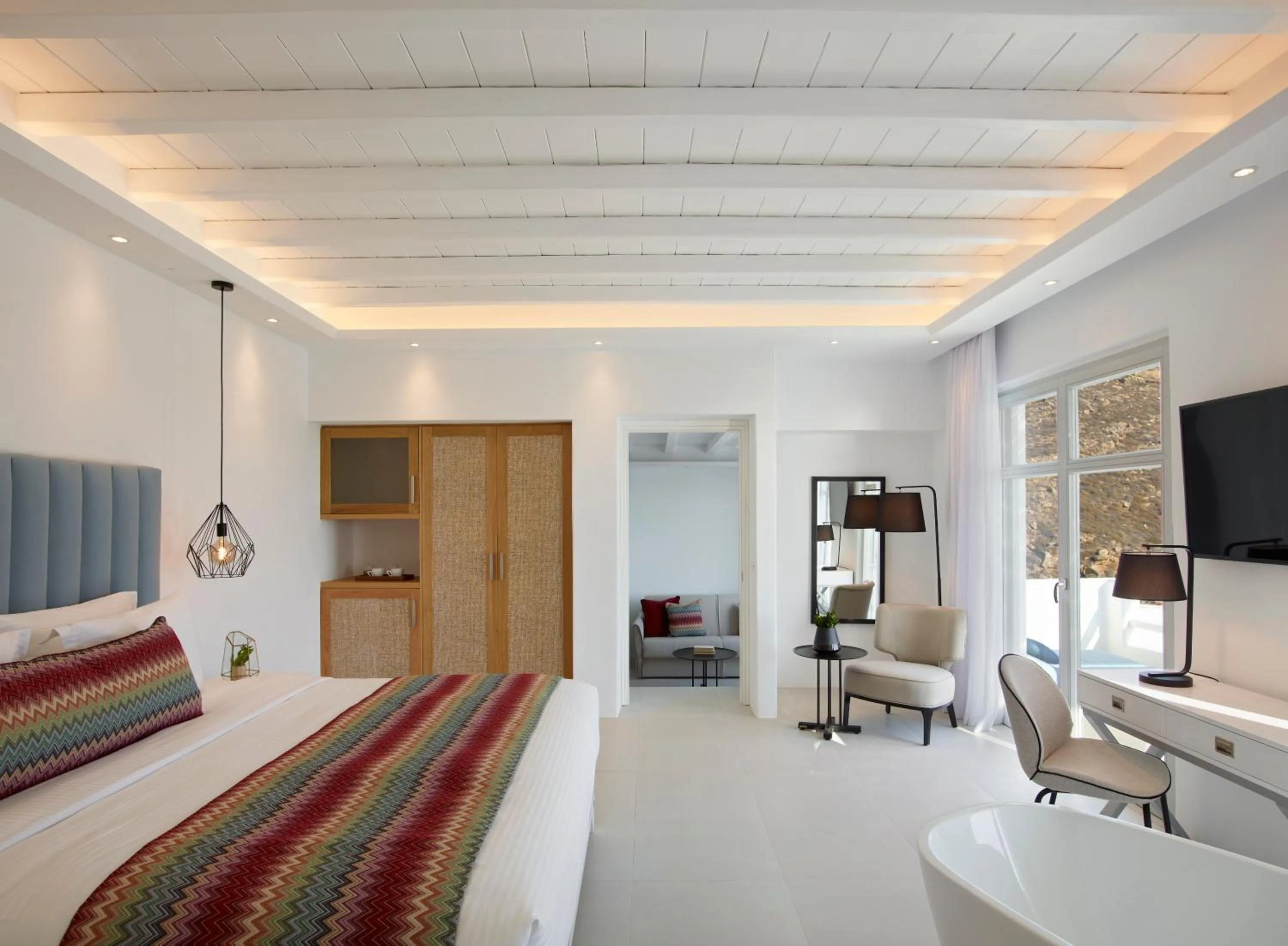 Bed in Epic Blue Mykonos