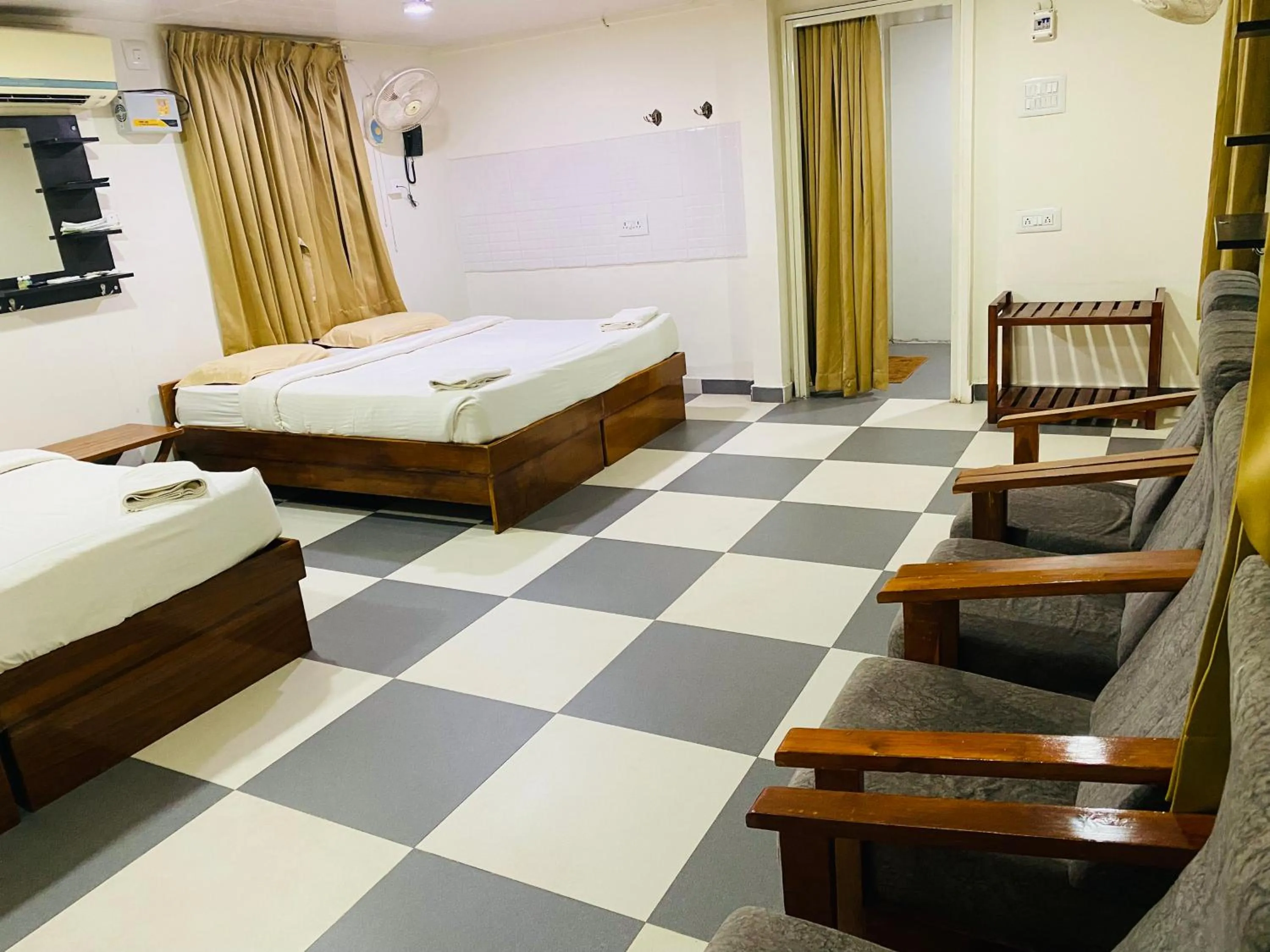 Seating area, Bed in Joe's Beach Shack - Beach resort, Ramanathapuram