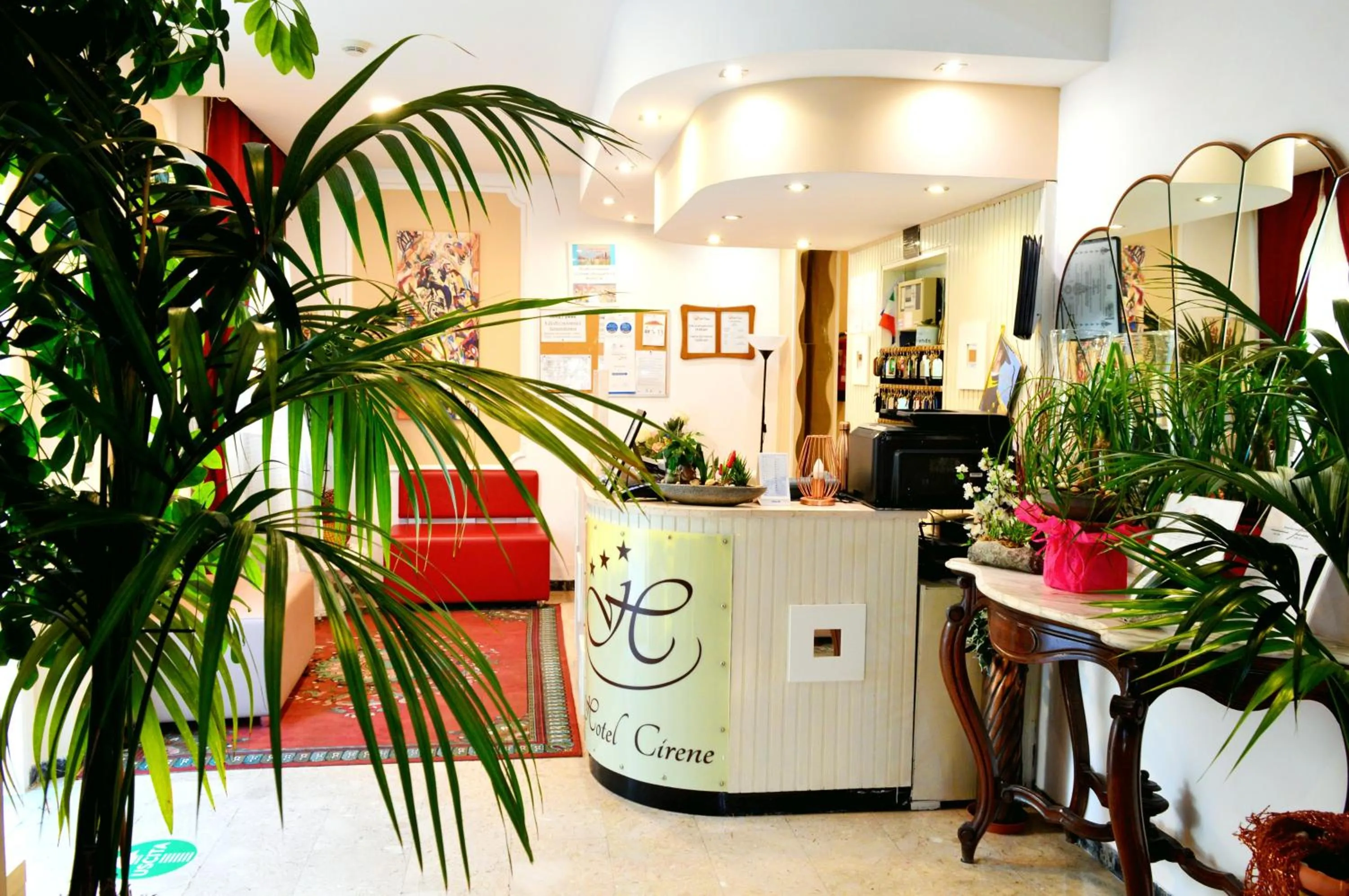 Lobby or reception in Hotel Cirene