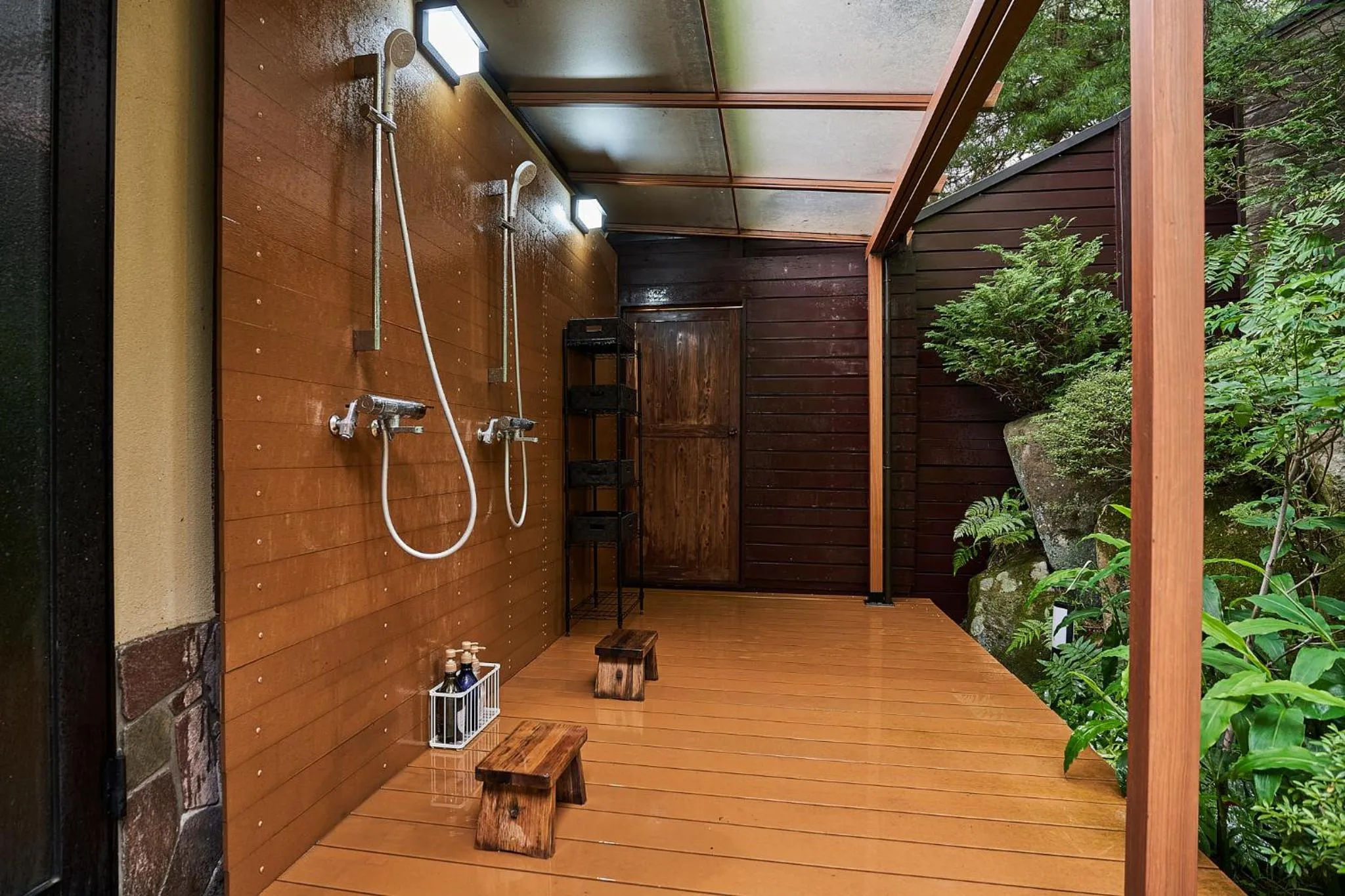 Shower in Ajisai Onsen Ryokan - Award Winning Private Open Air Onsen