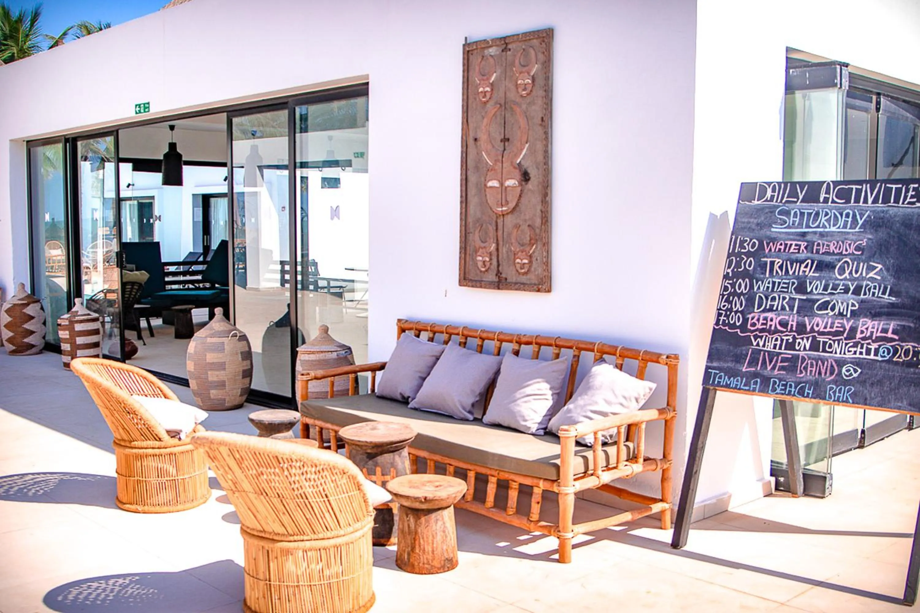 Seating area in Kalimba Beach Resort
