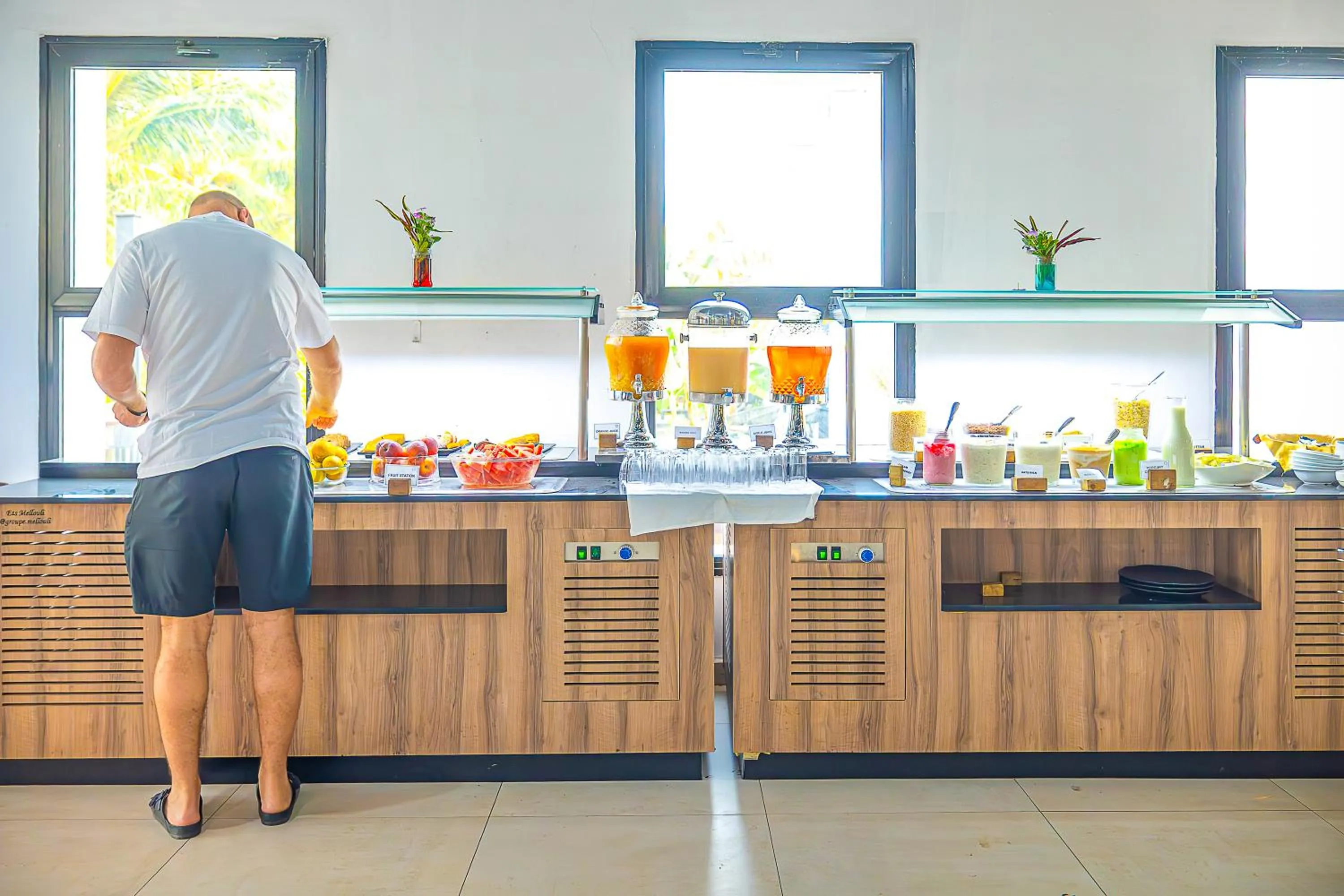 Buffet breakfast in Kalimba Beach Resort