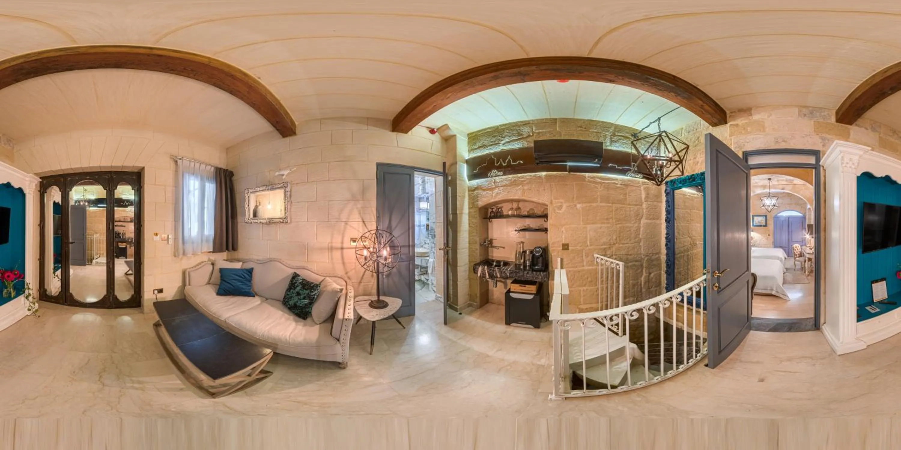 Seating area in Lulu Boutique Hotel