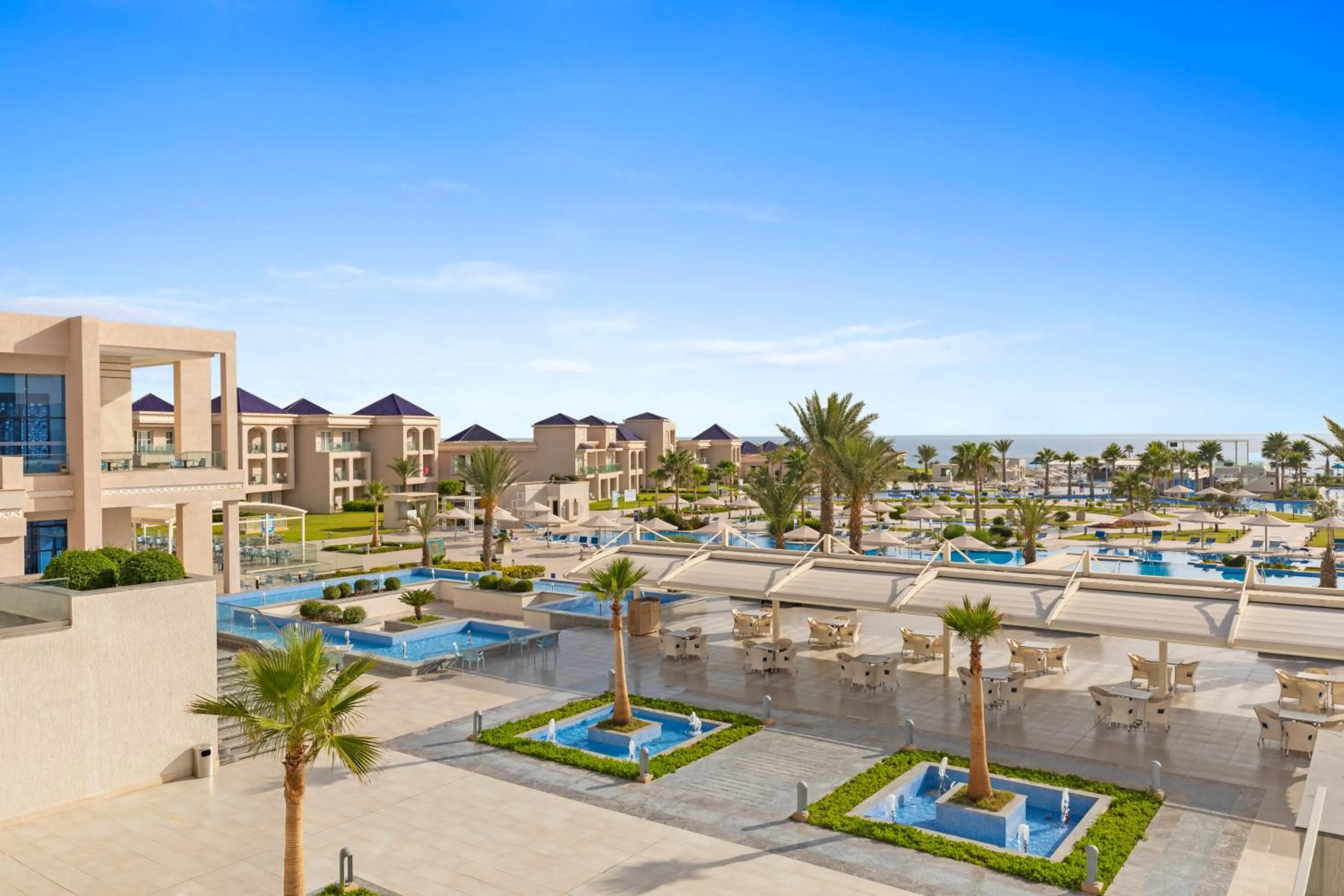 Pool view in Pickalbatros White Beach Taghazout - Adults Friendly 16 Years Plus - Ultra All Inclusive