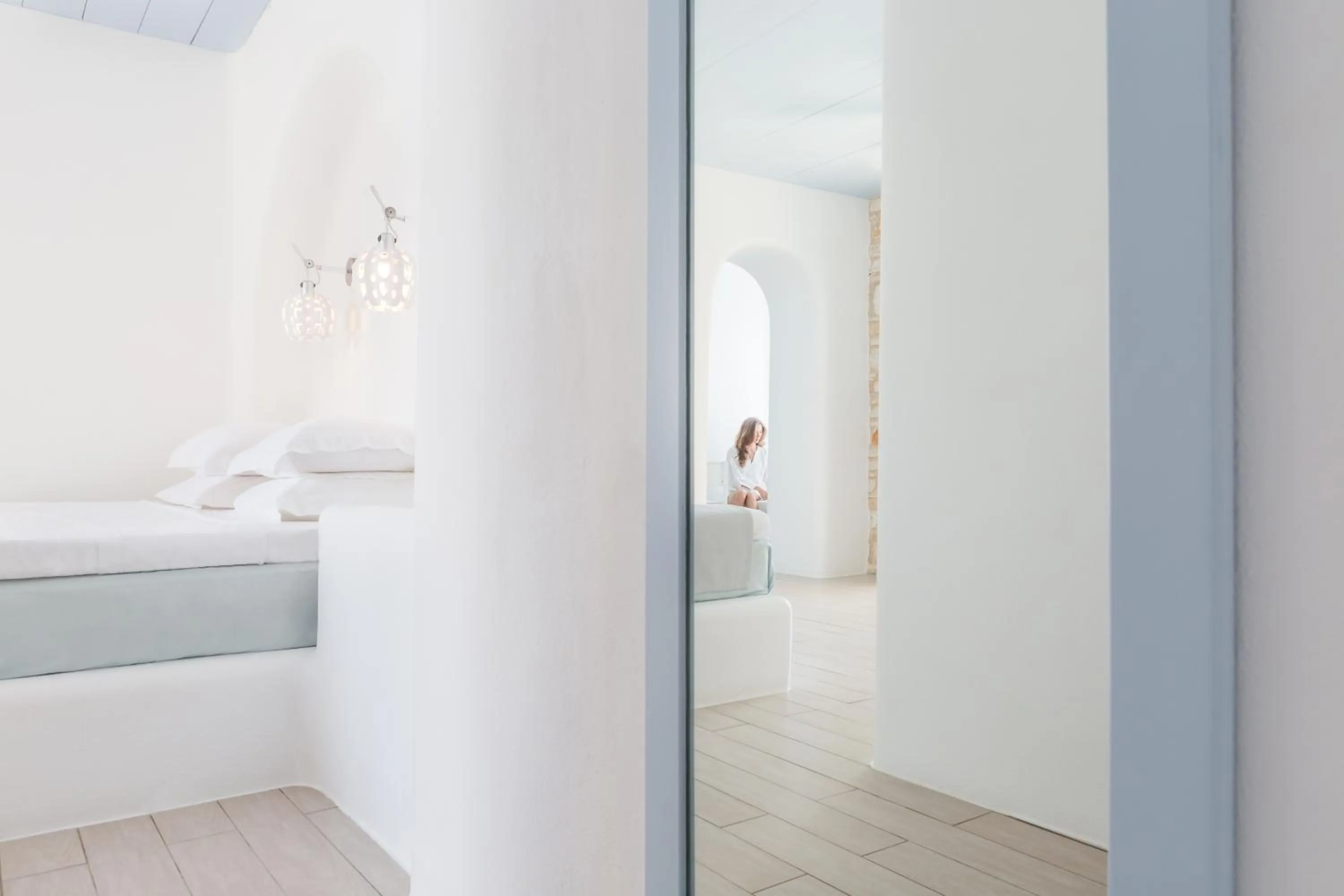 Bedroom, Bed in Calme Boutique Hotel - Adults Only