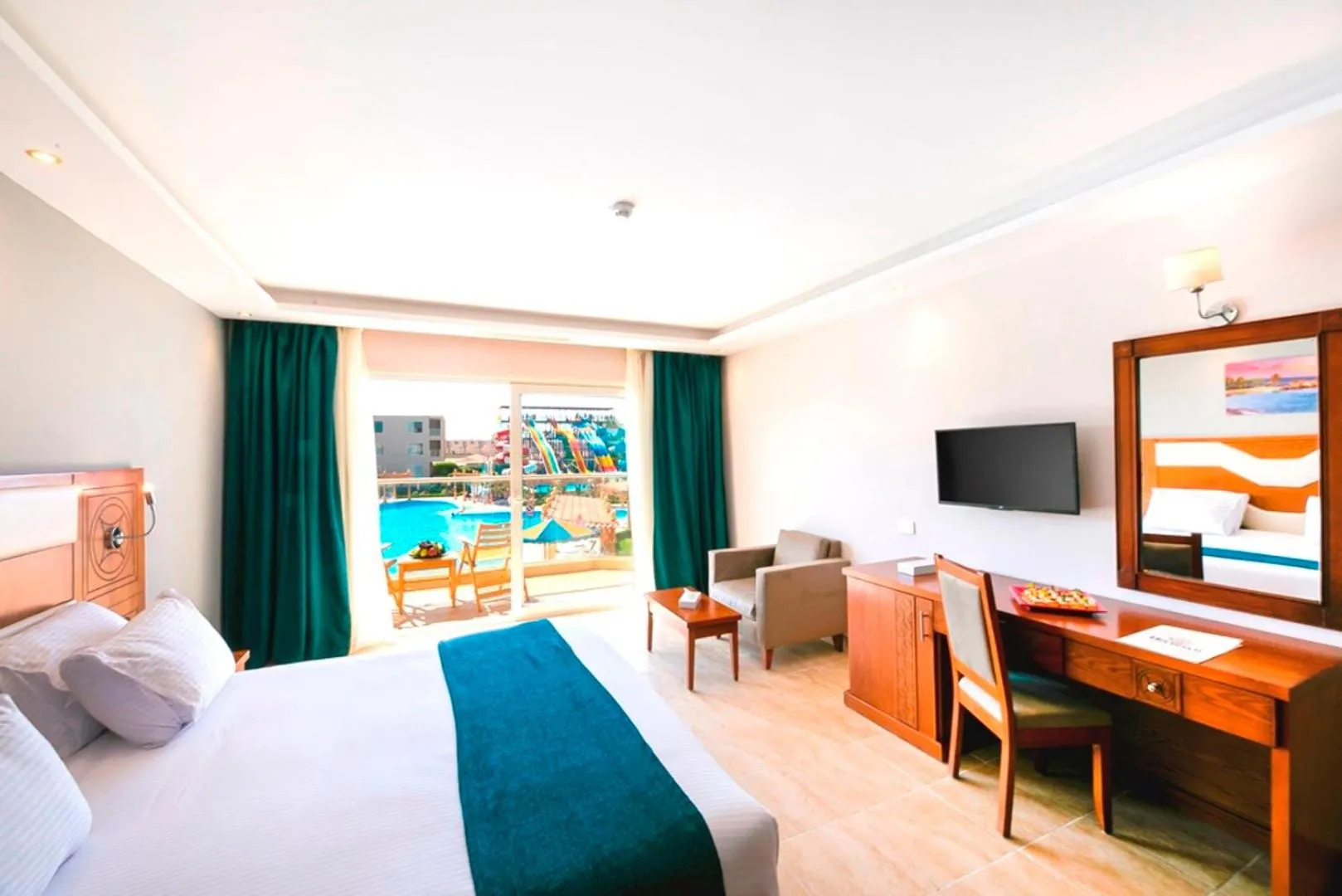 View (from property/room), Bed in Hawaii Paradise Aqua Park Resort - Families and Couples Only