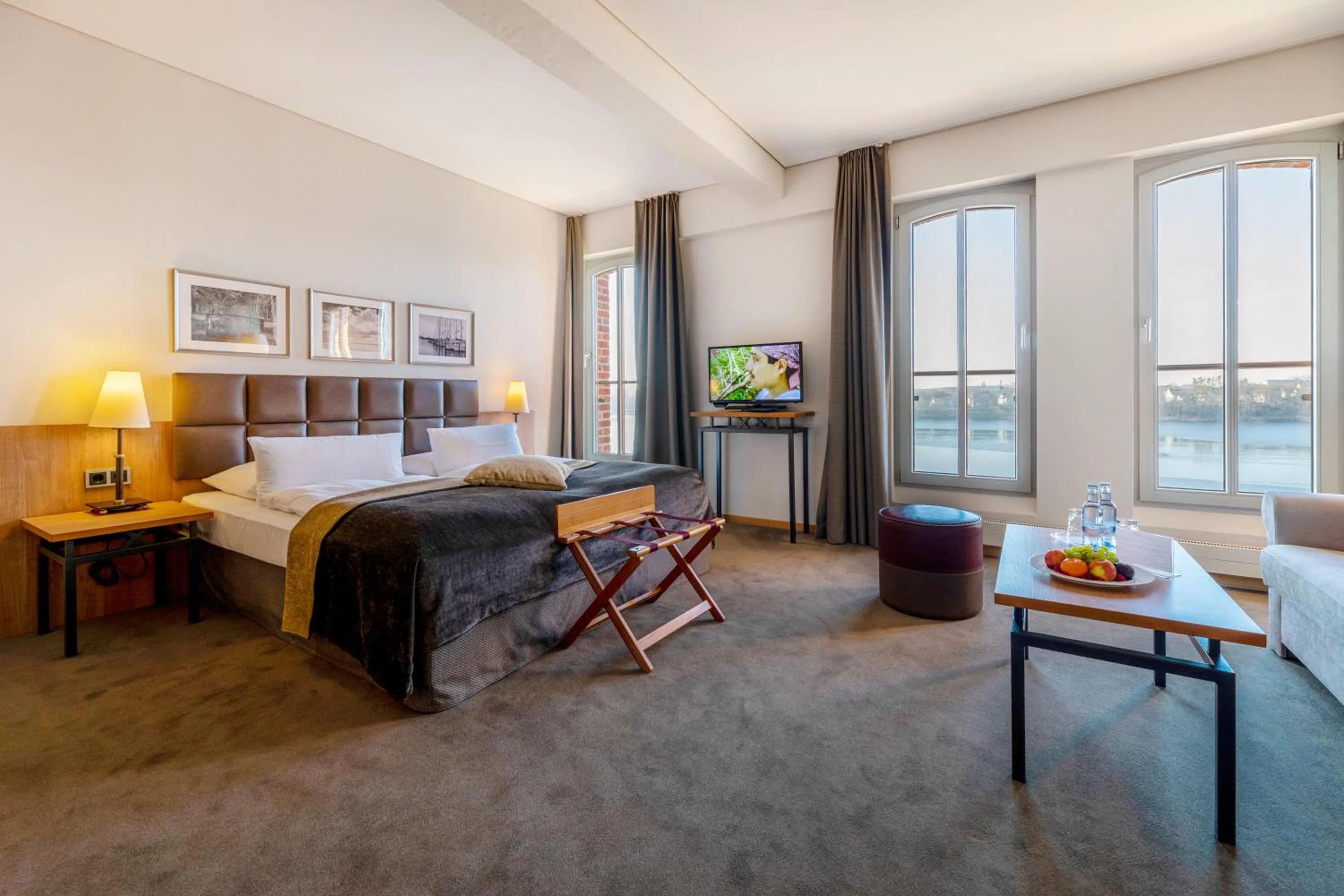 Bed in Hotel Speicher am Ziegelsee